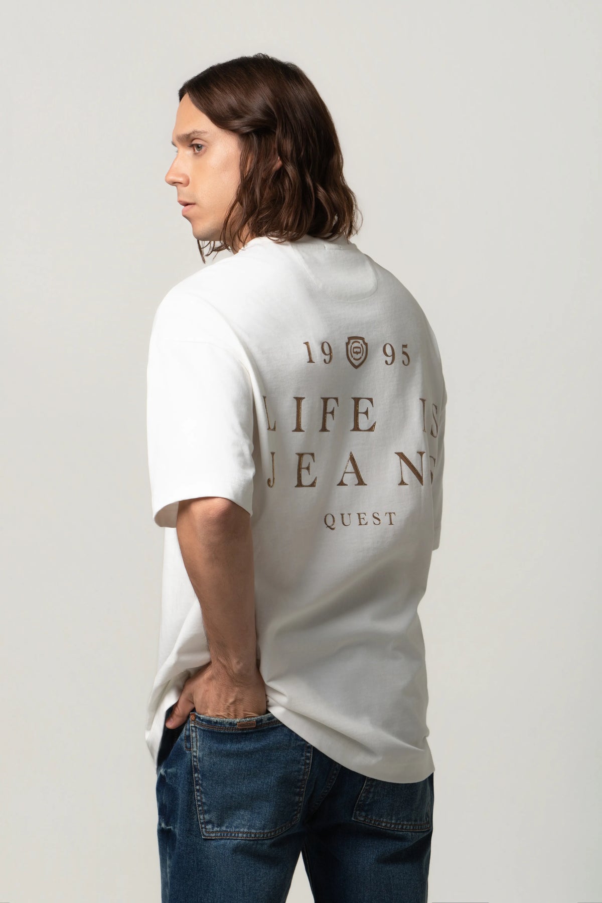 CAMISETA MANGA CORTA COLOR IVORY