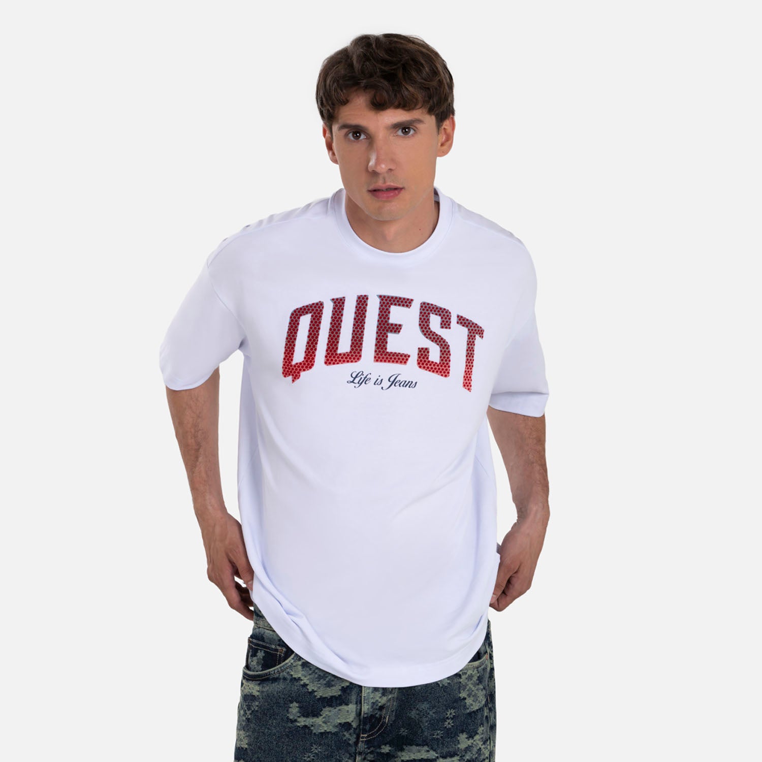 CAMISETA MANGA CORTA COLOR BLANCO OPTICO