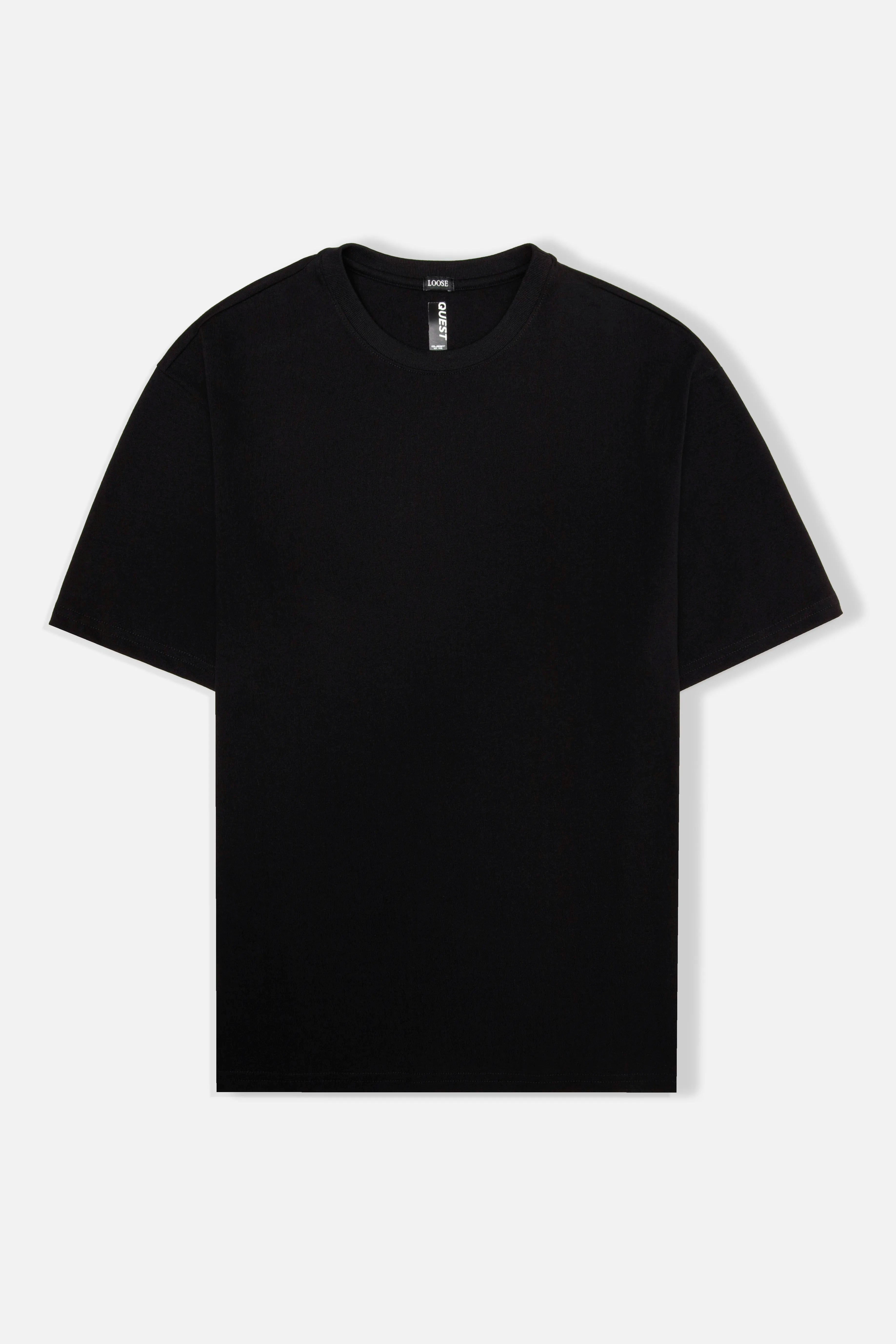 CAMISETA MANGA CORTA COLOR NEGRO