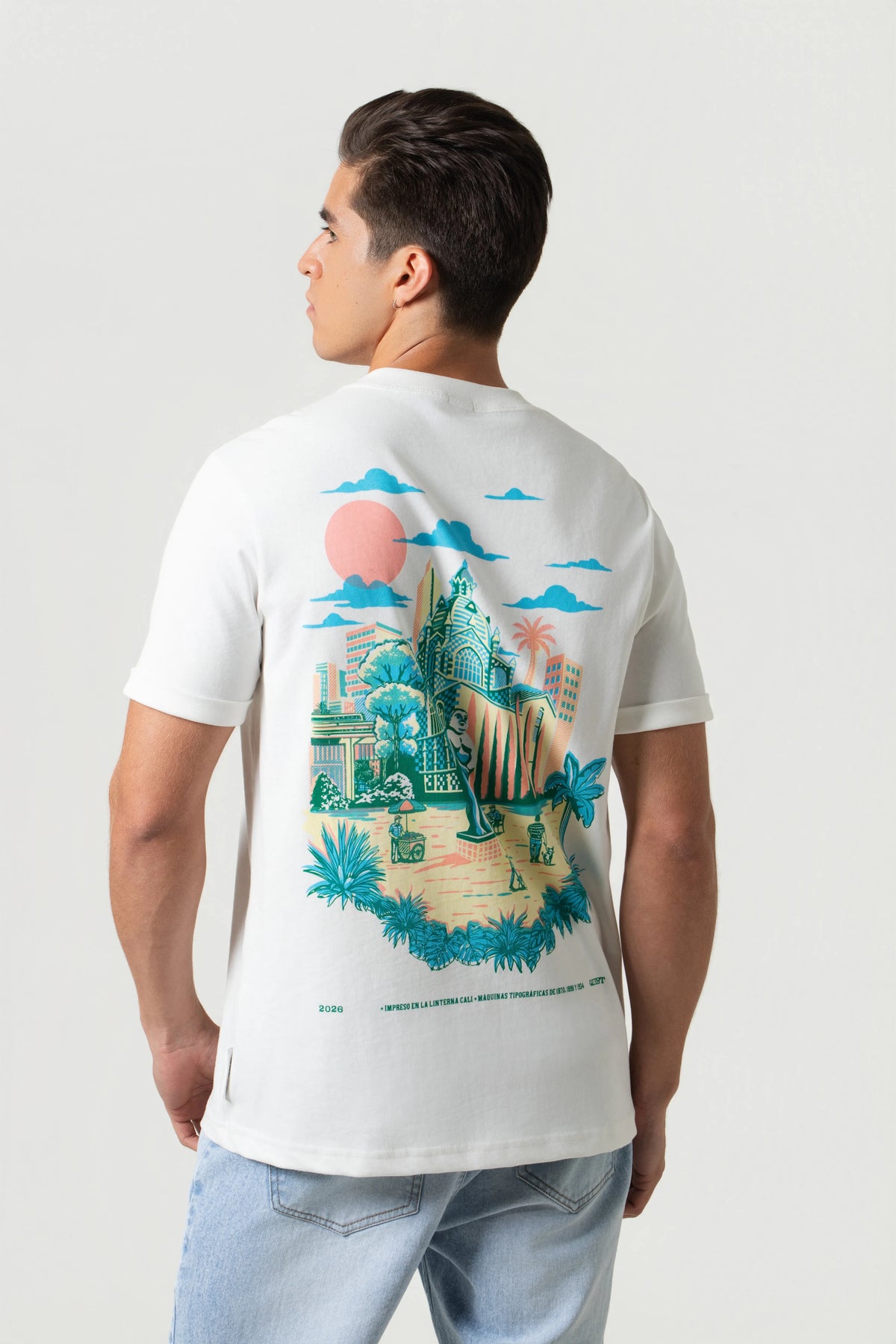 LA LINTERNA MEDELLÍN - CAMISETA MANGA CORTA COLOR IVORY