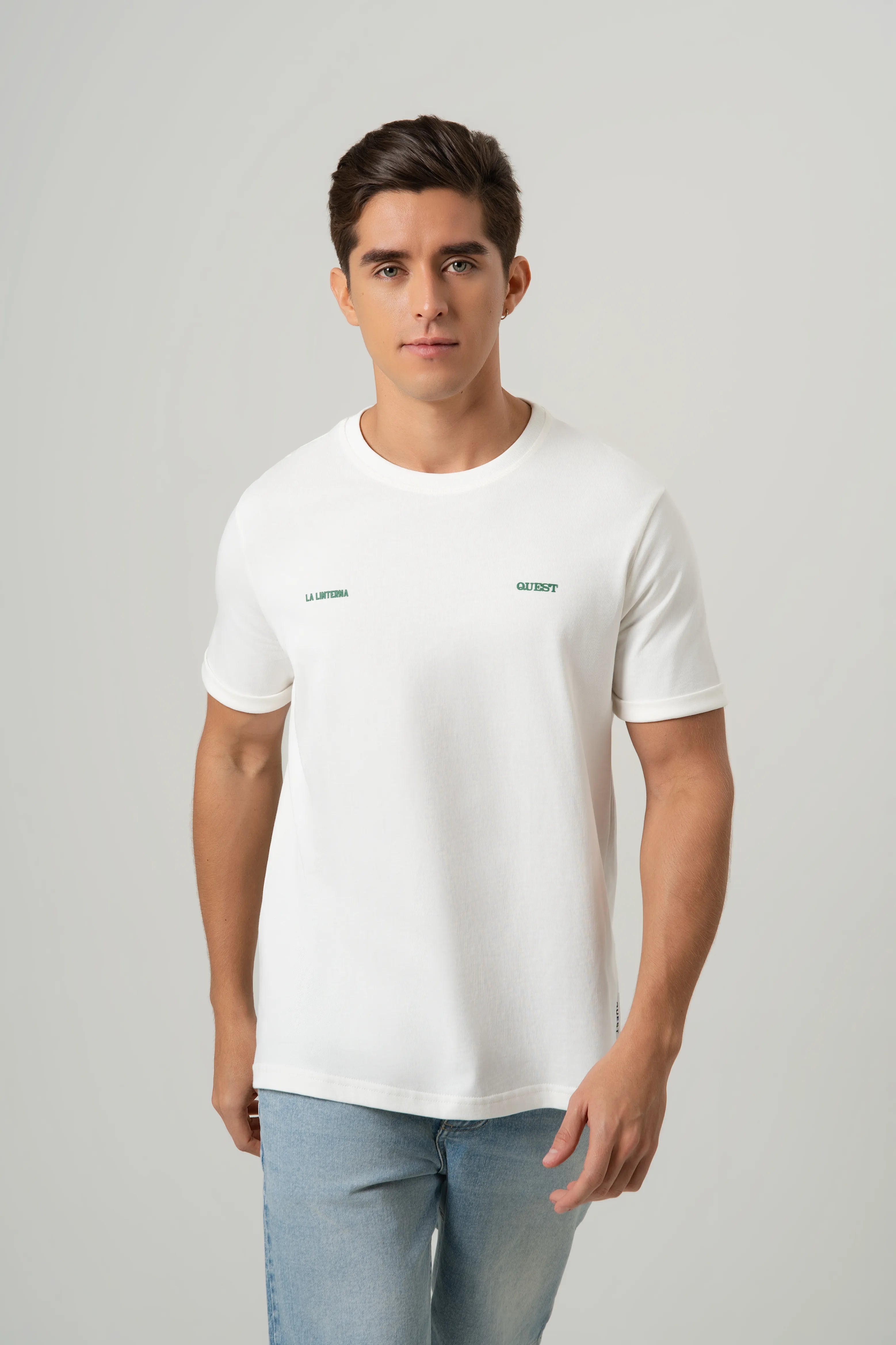 CAMISETA MANGA CORTA COLOR IVORY