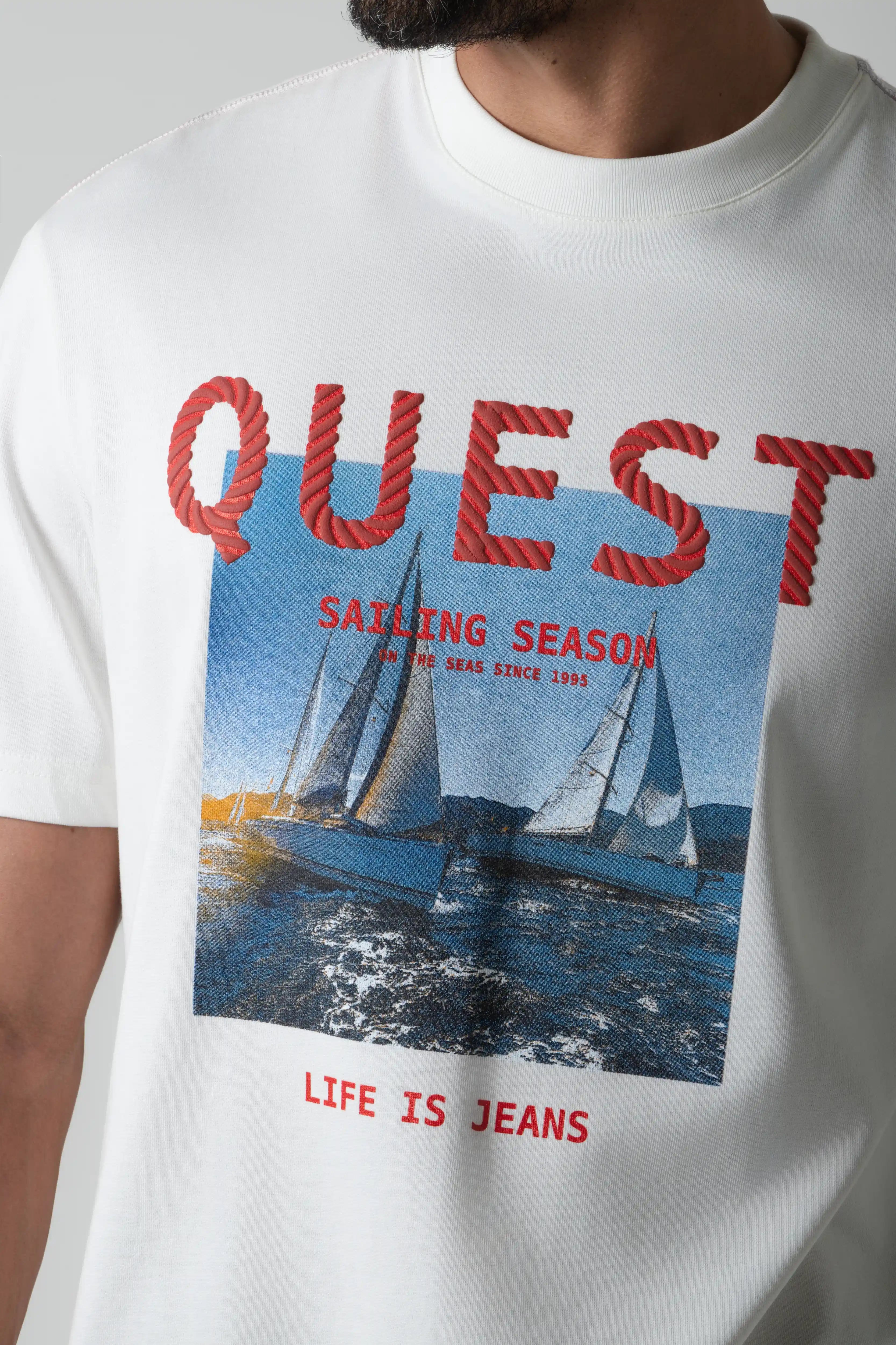 CAMISETA MANGA CORTA COLOR IVORY