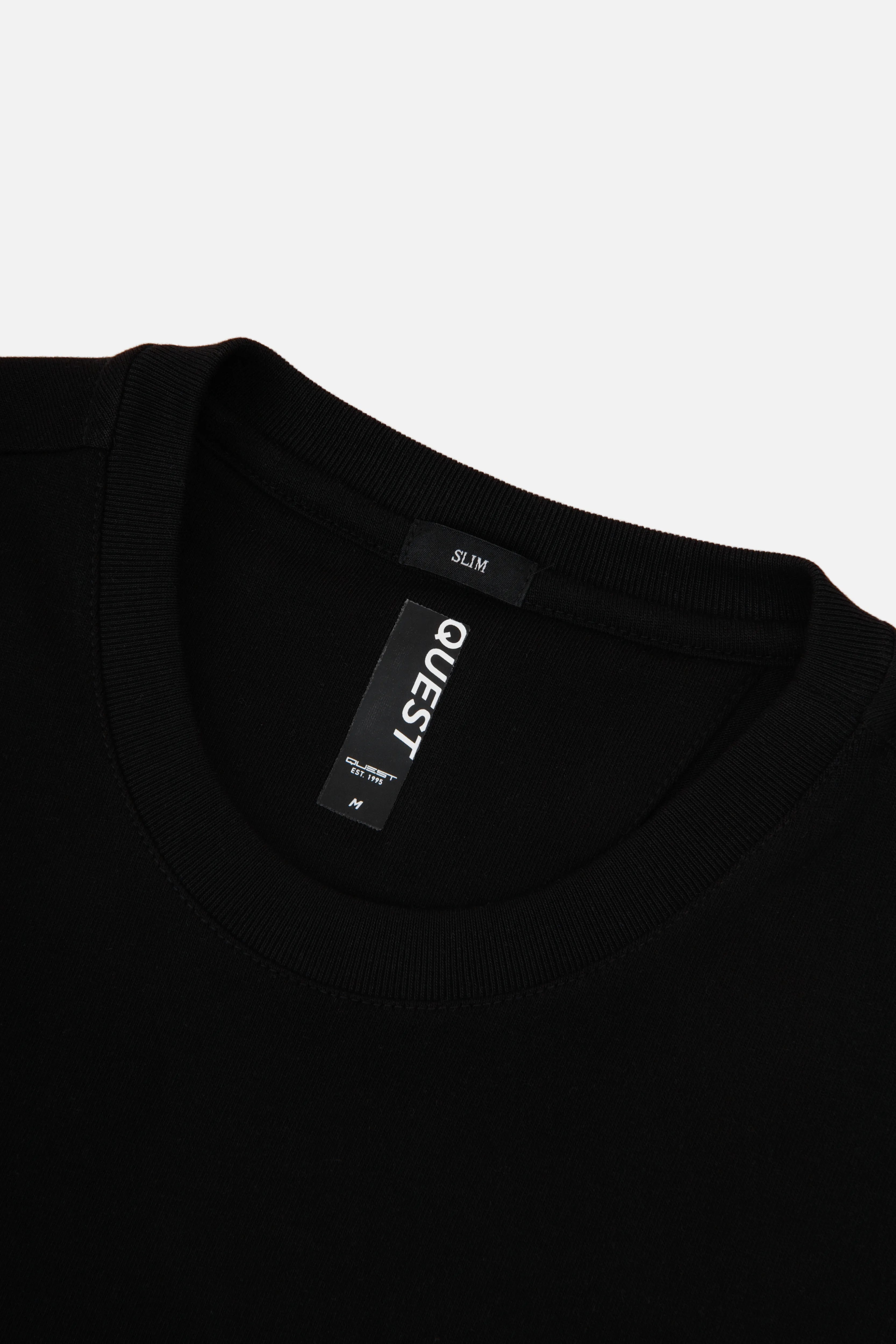 CAMISETA MANGA CORTA COLOR NEGRO