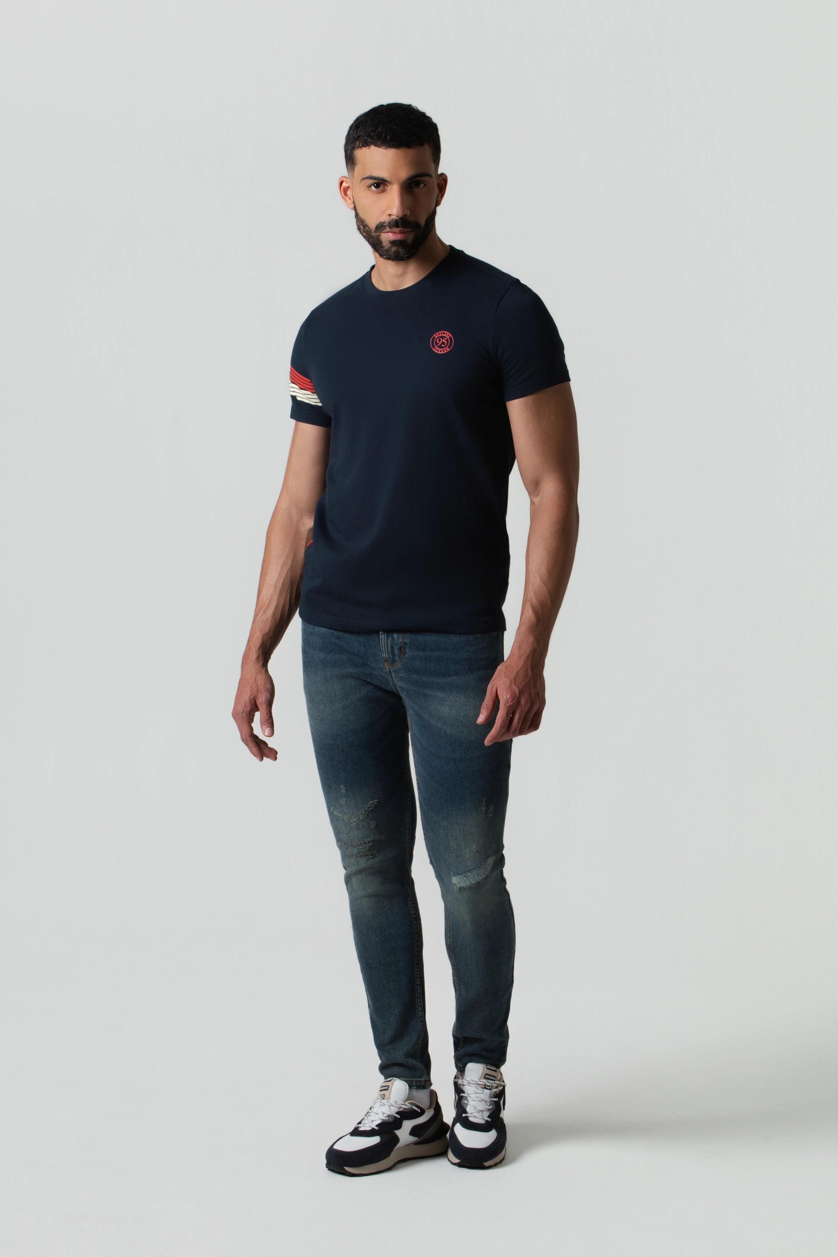CAMISETA MANGA CORTA COLOR AZUL OSCURO