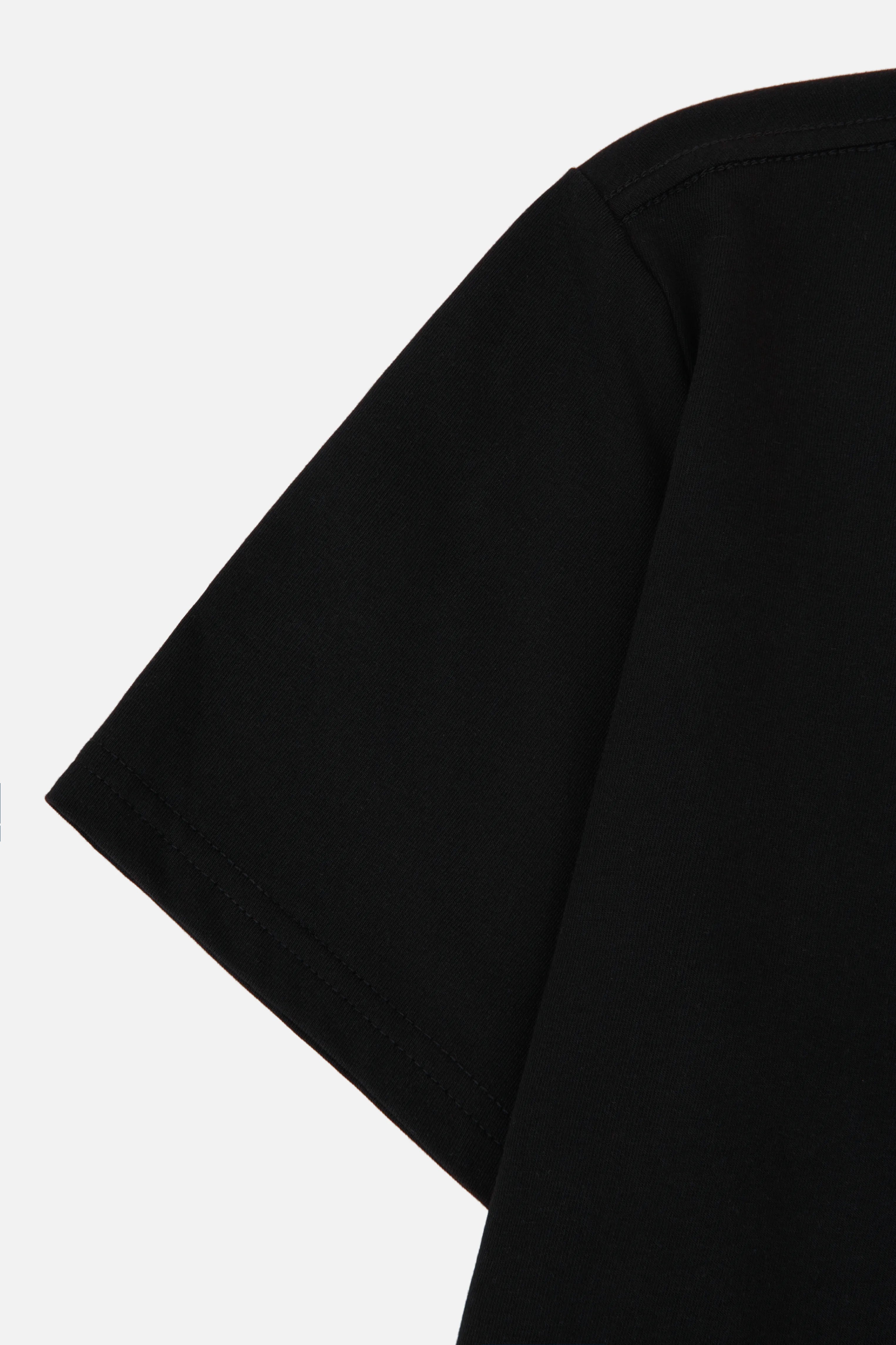 CAMISETA MANGA CORTA COLOR NEGRO