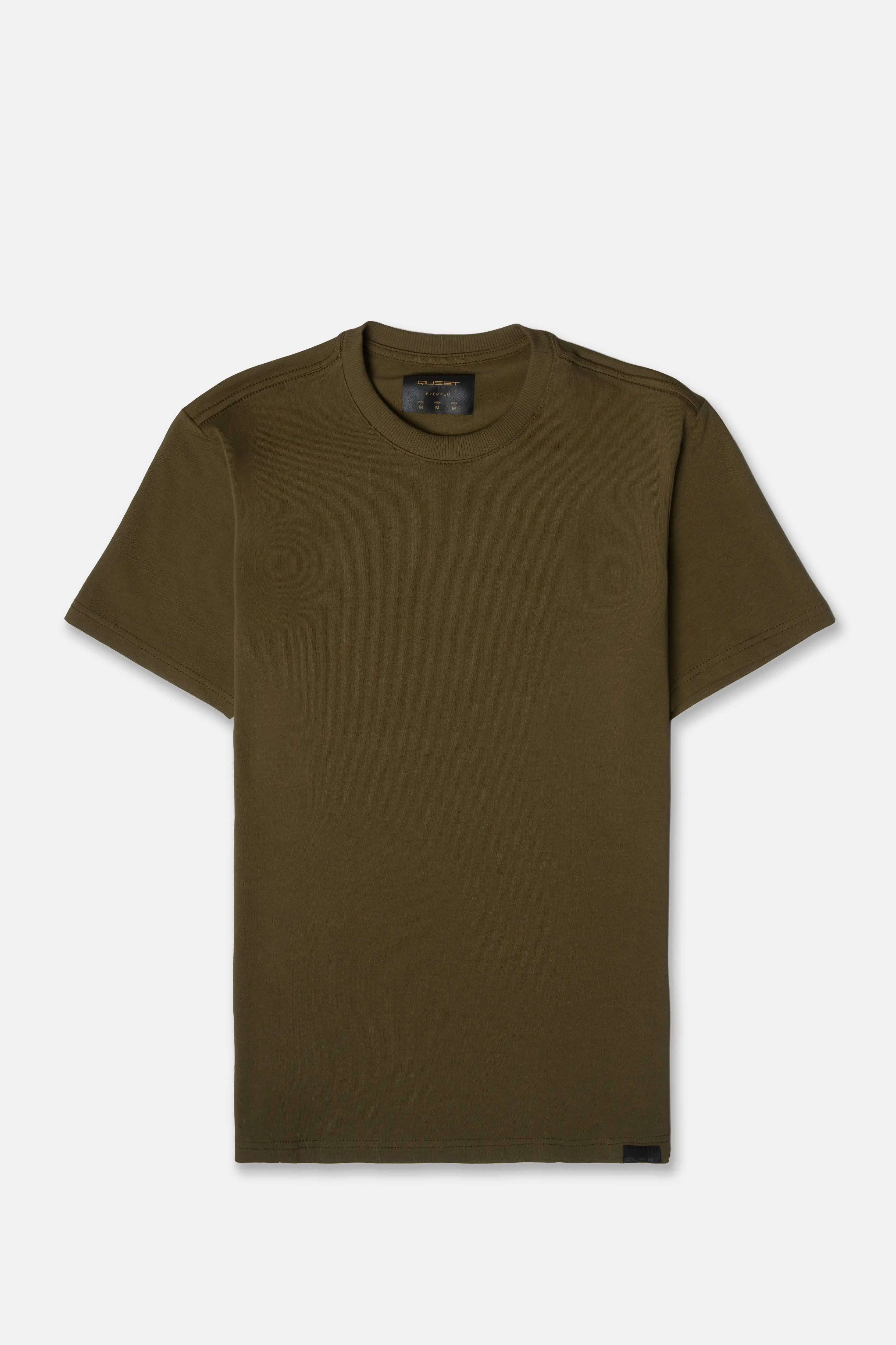 CAMISETA MANGA CORTA COLOR DARK OLIVA