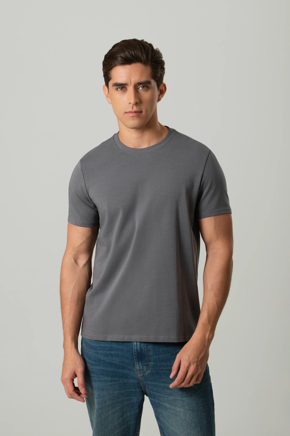 CAMISETA MANGA CORTA COLOR PEWTER