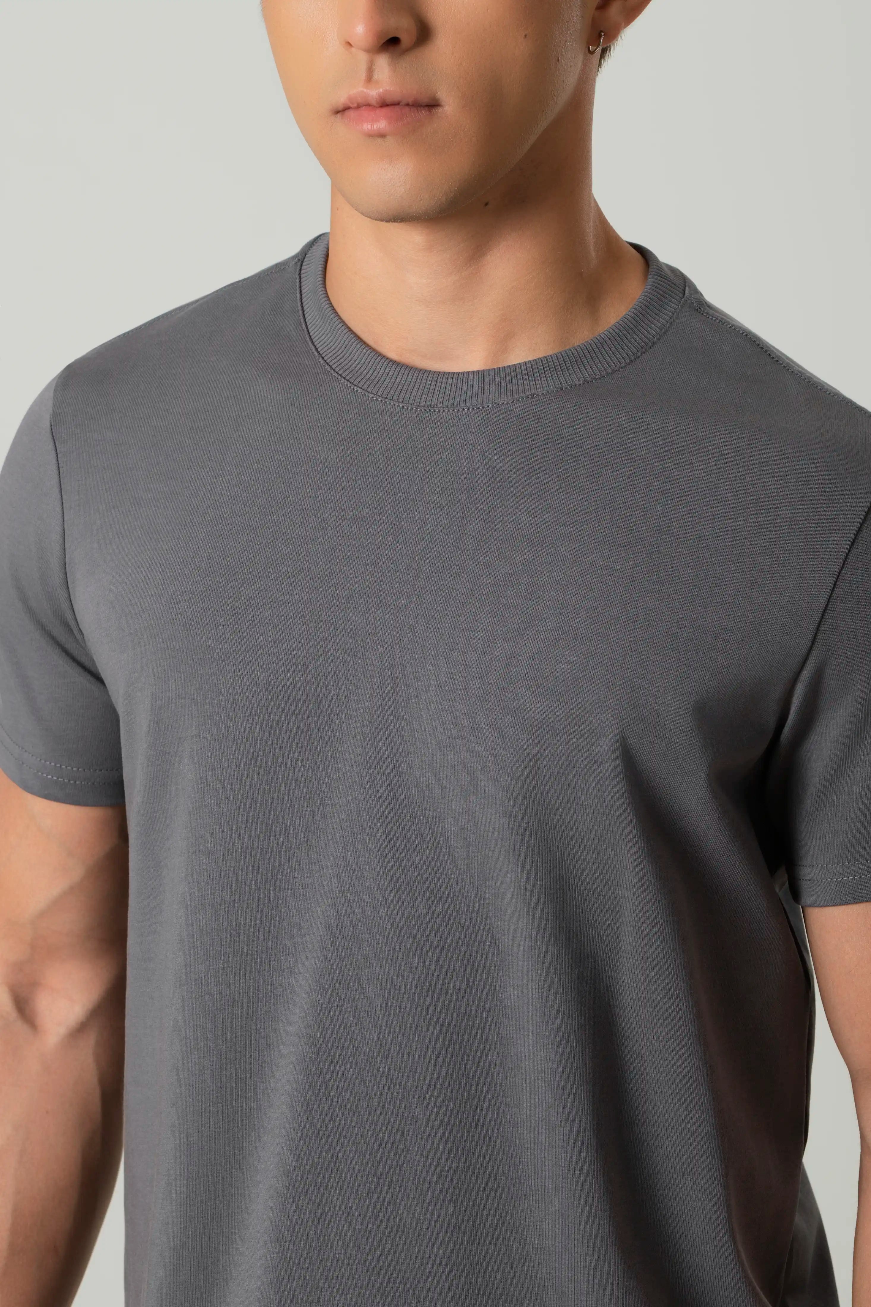 CAMISETA MANGA CORTA COLOR PEWTER