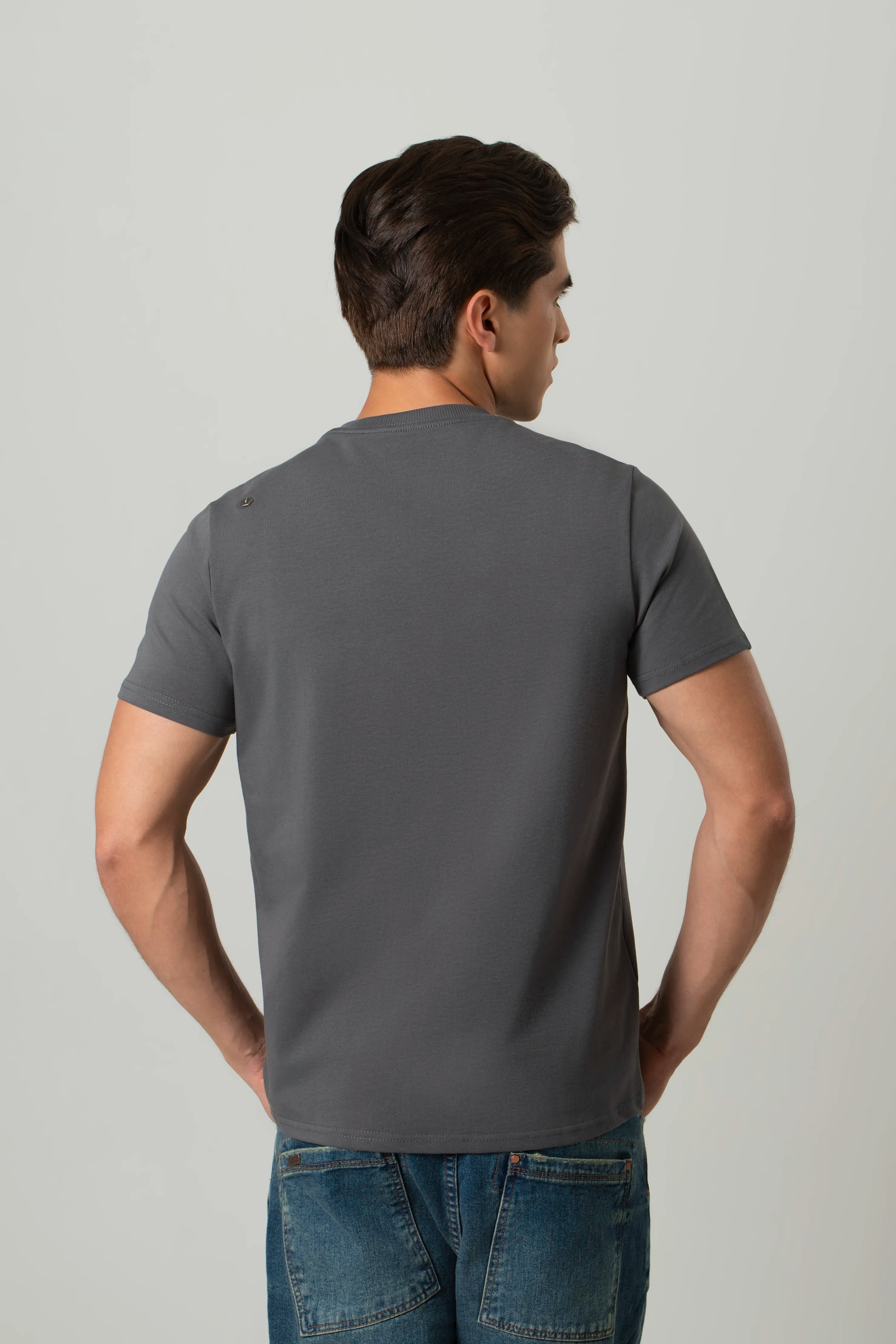CAMISETA MANGA CORTA COLOR PEWTER