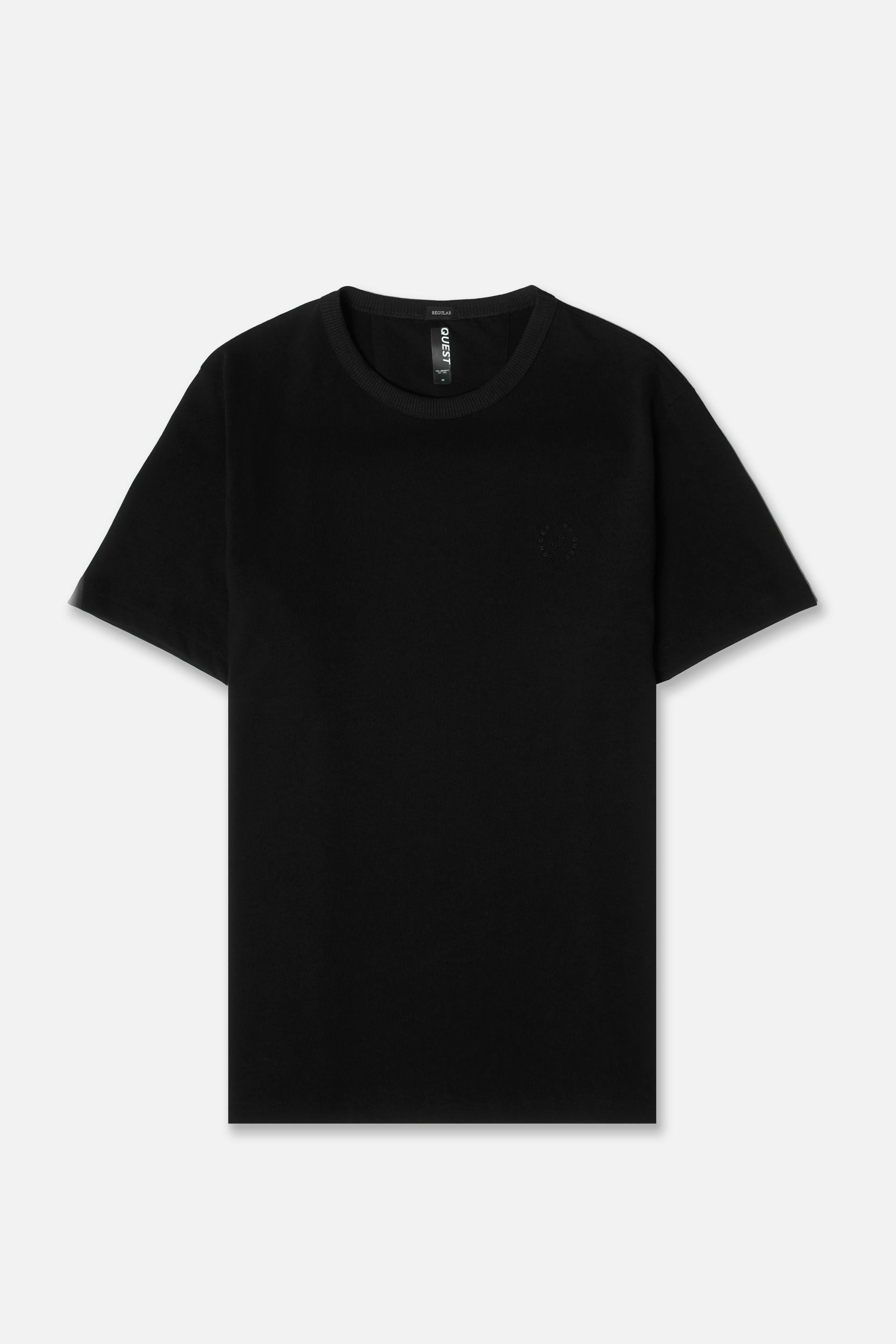 CAMISETA MANGA CORTA COLOR NEGRO