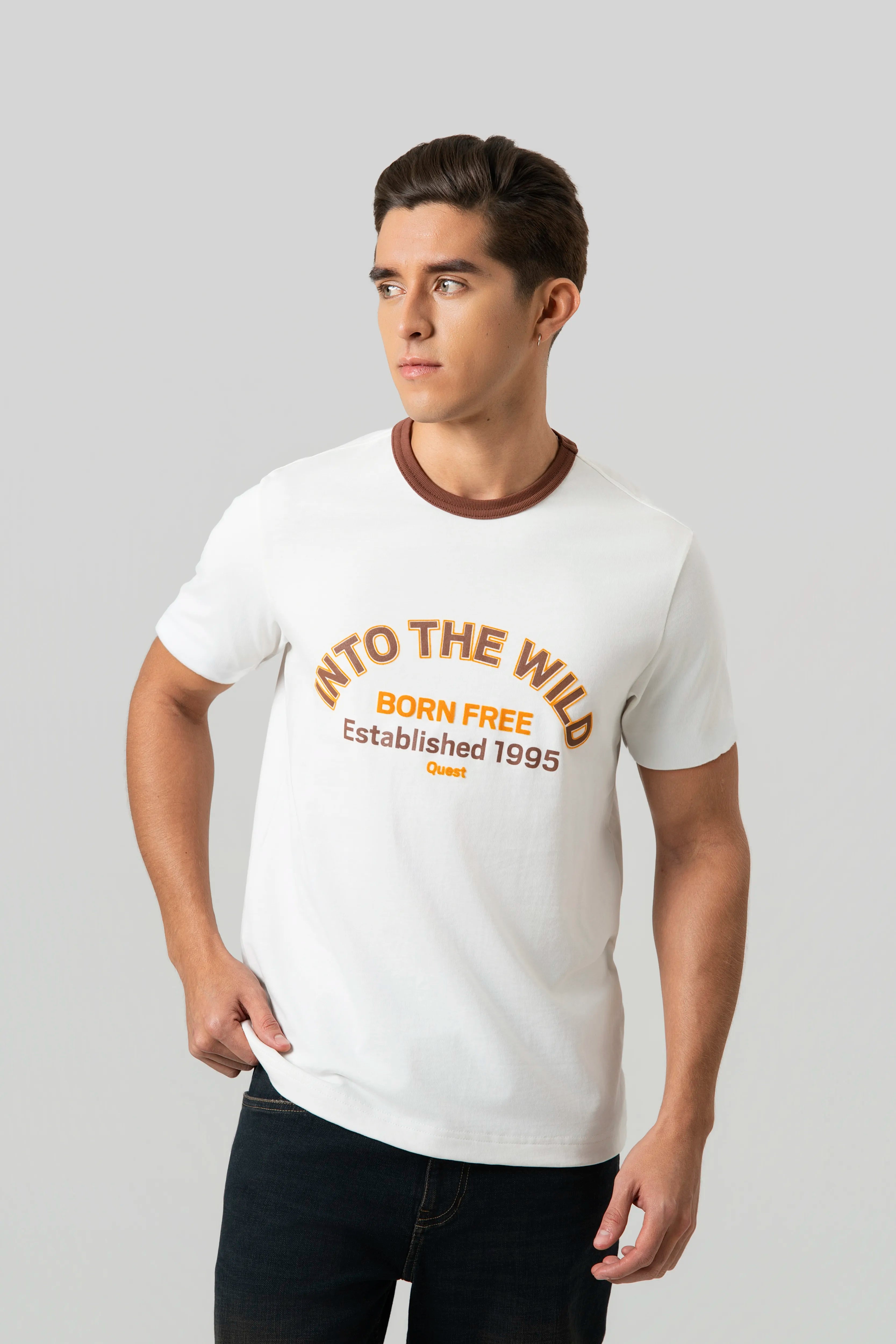 CAMISETA MANGA CORTA COLOR IVORY