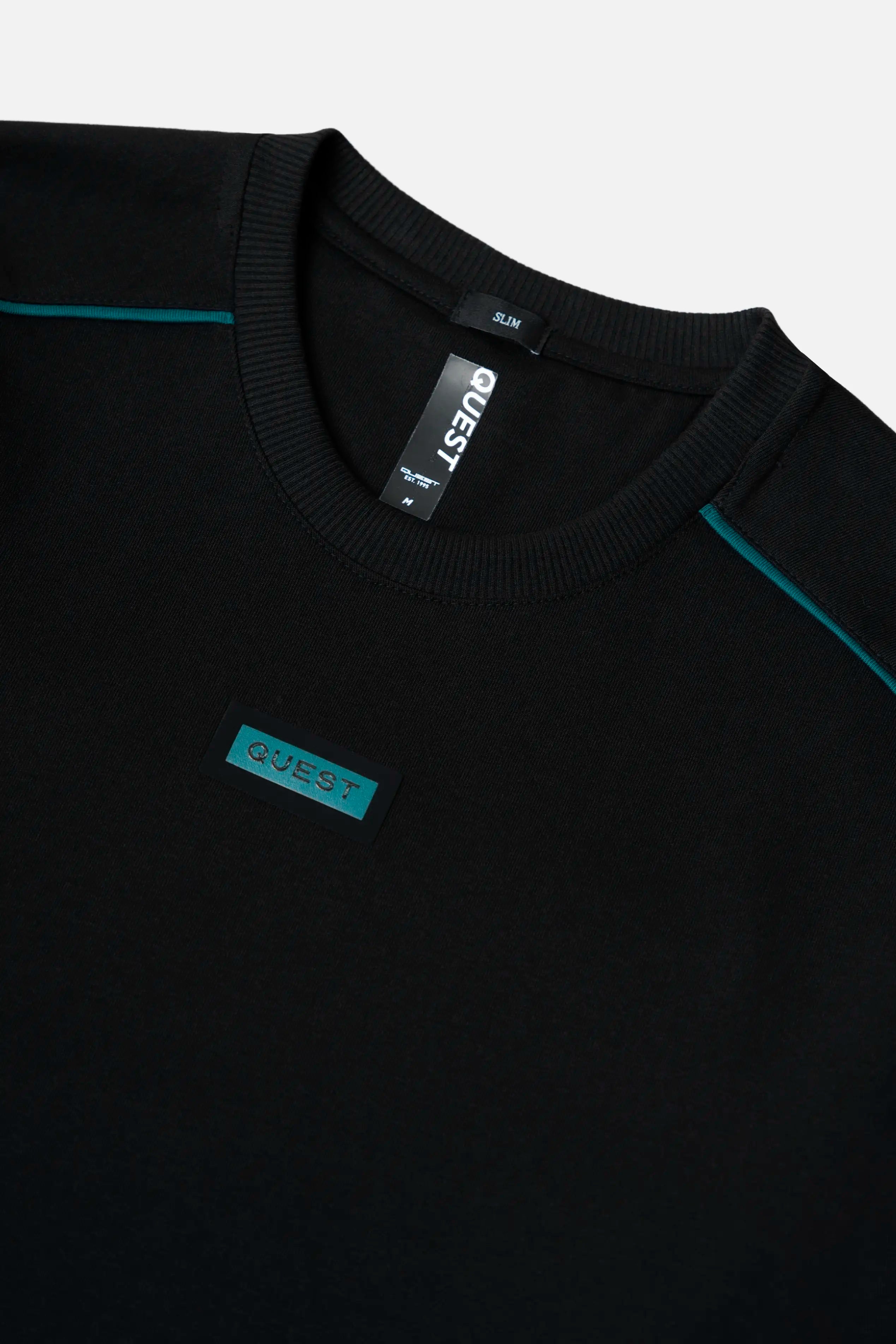 CAMISETA MANGA CORTA COLOR NEGRO
