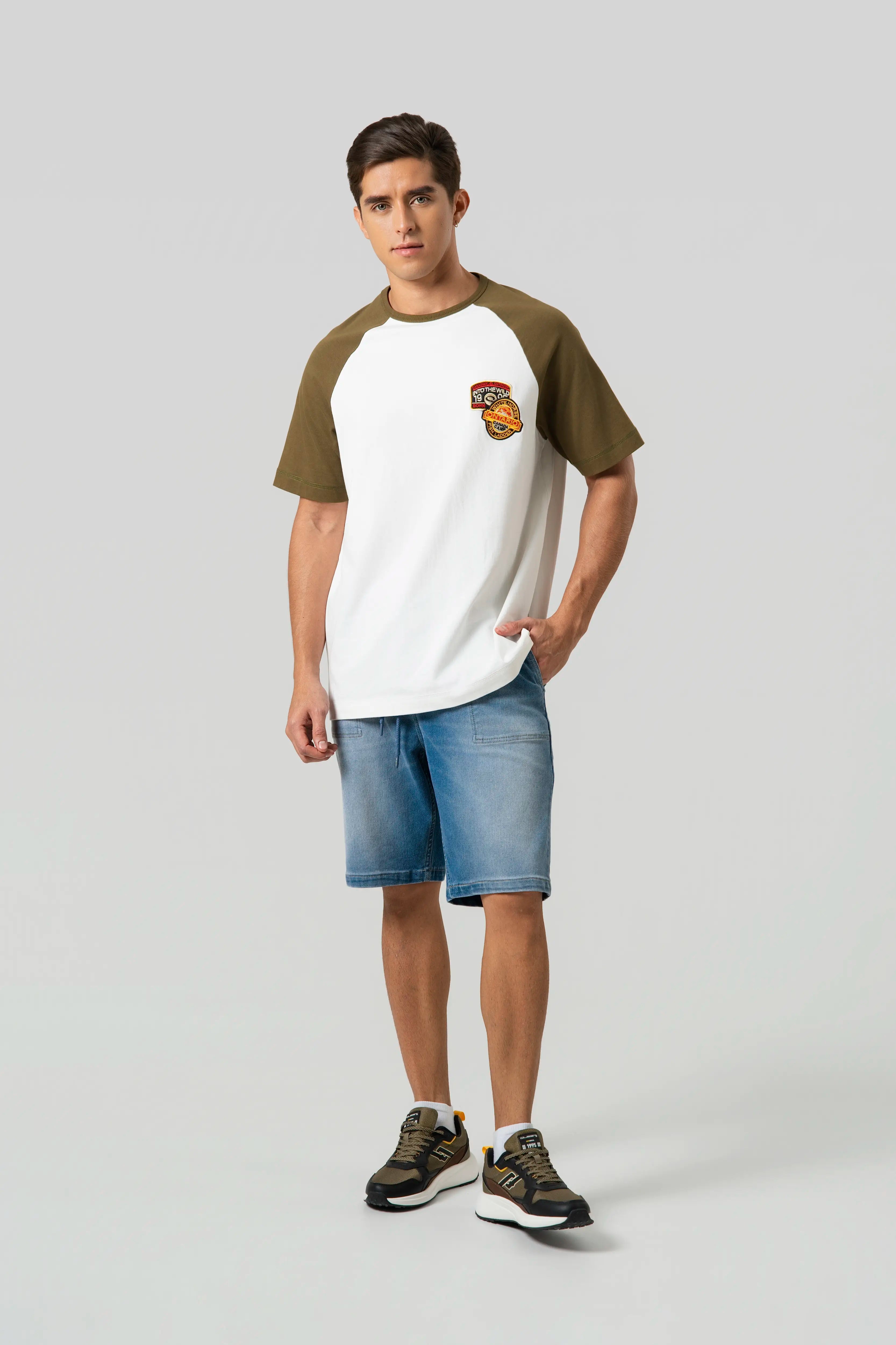 CAMISETA MANGA CORTA COLOR DARK OLIVA
