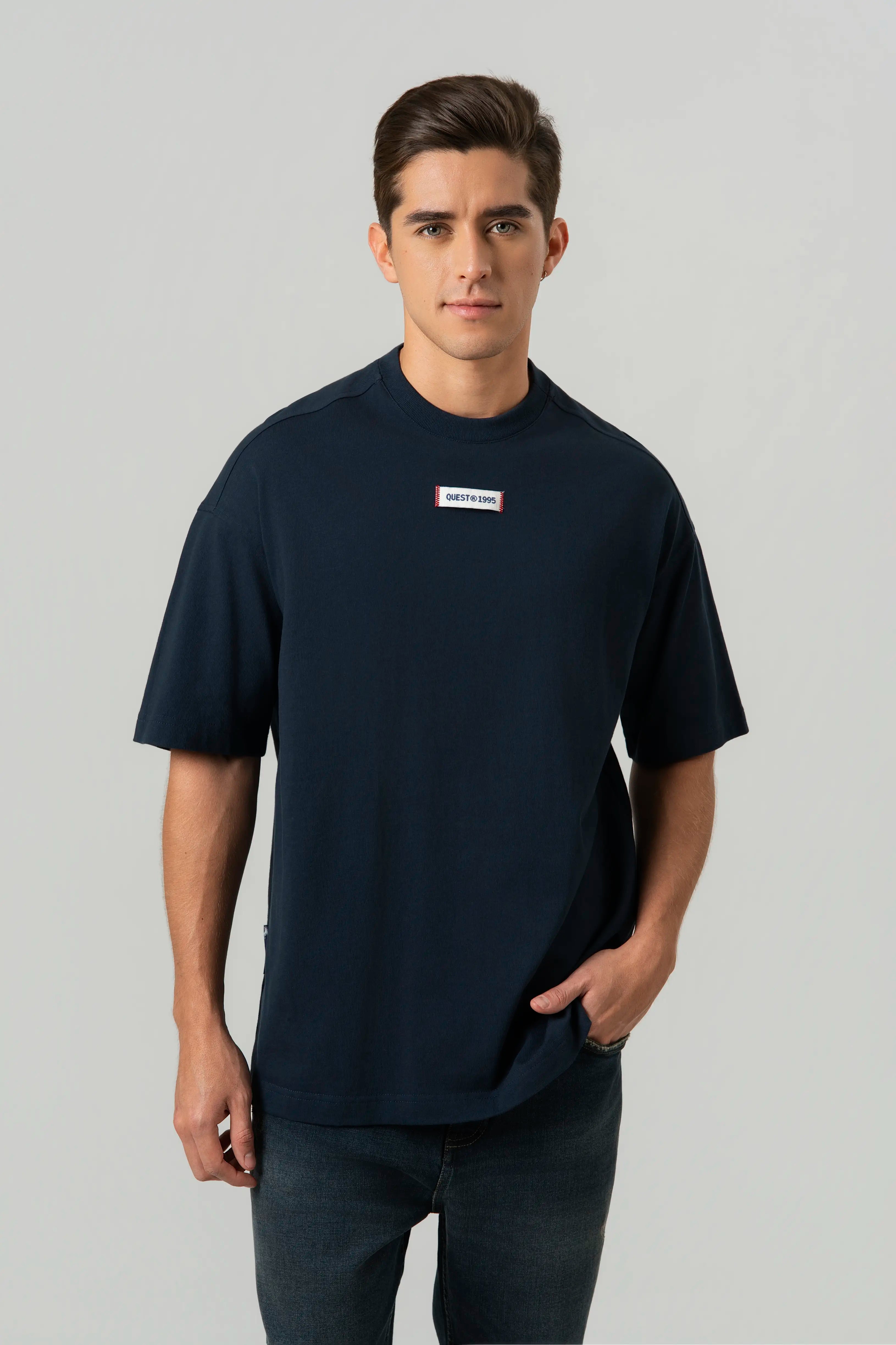 CAMISETA MANGA CORTA COLOR AZUL OSCURO