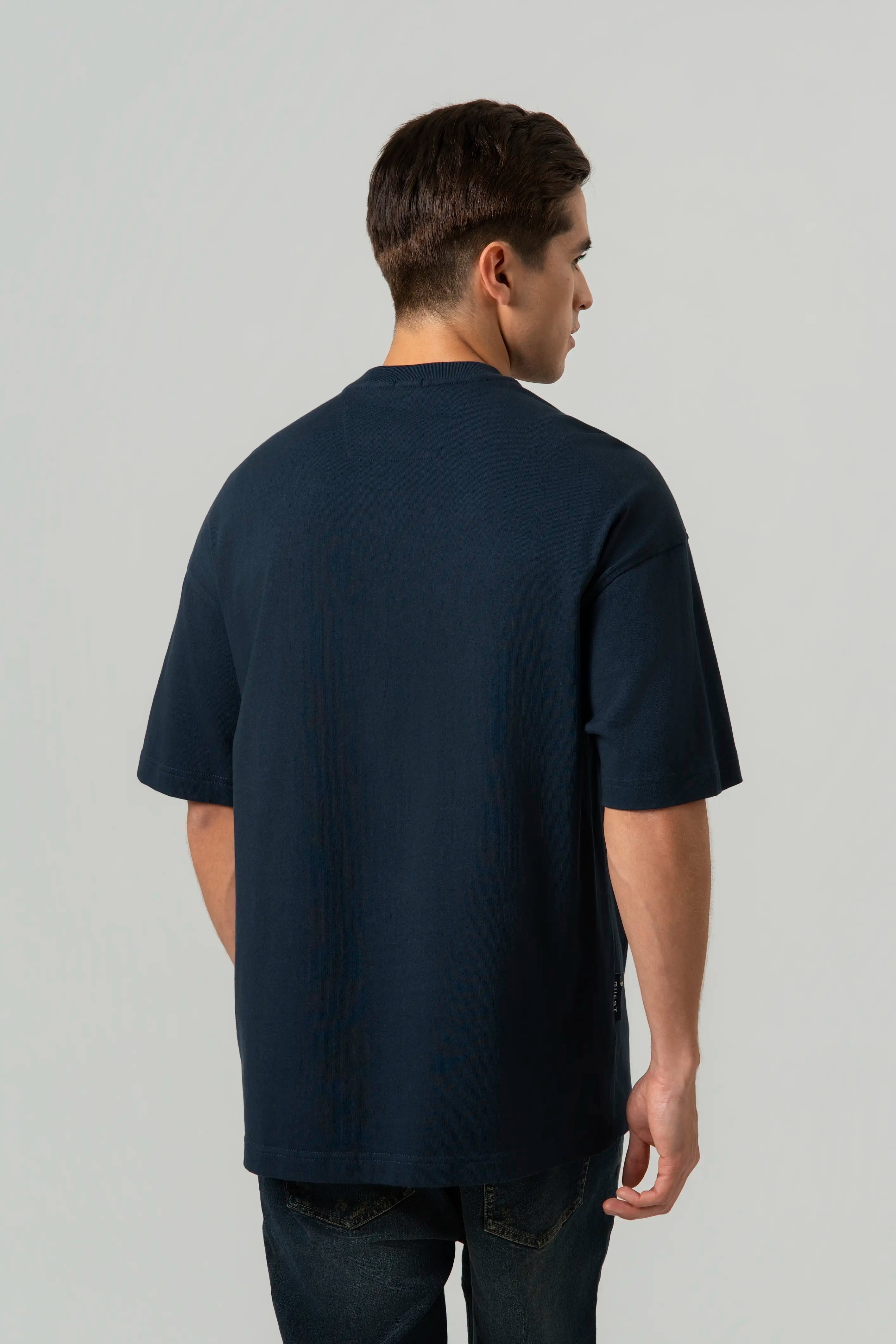 CAMISETA MANGA CORTA COLOR AZUL OSCURO