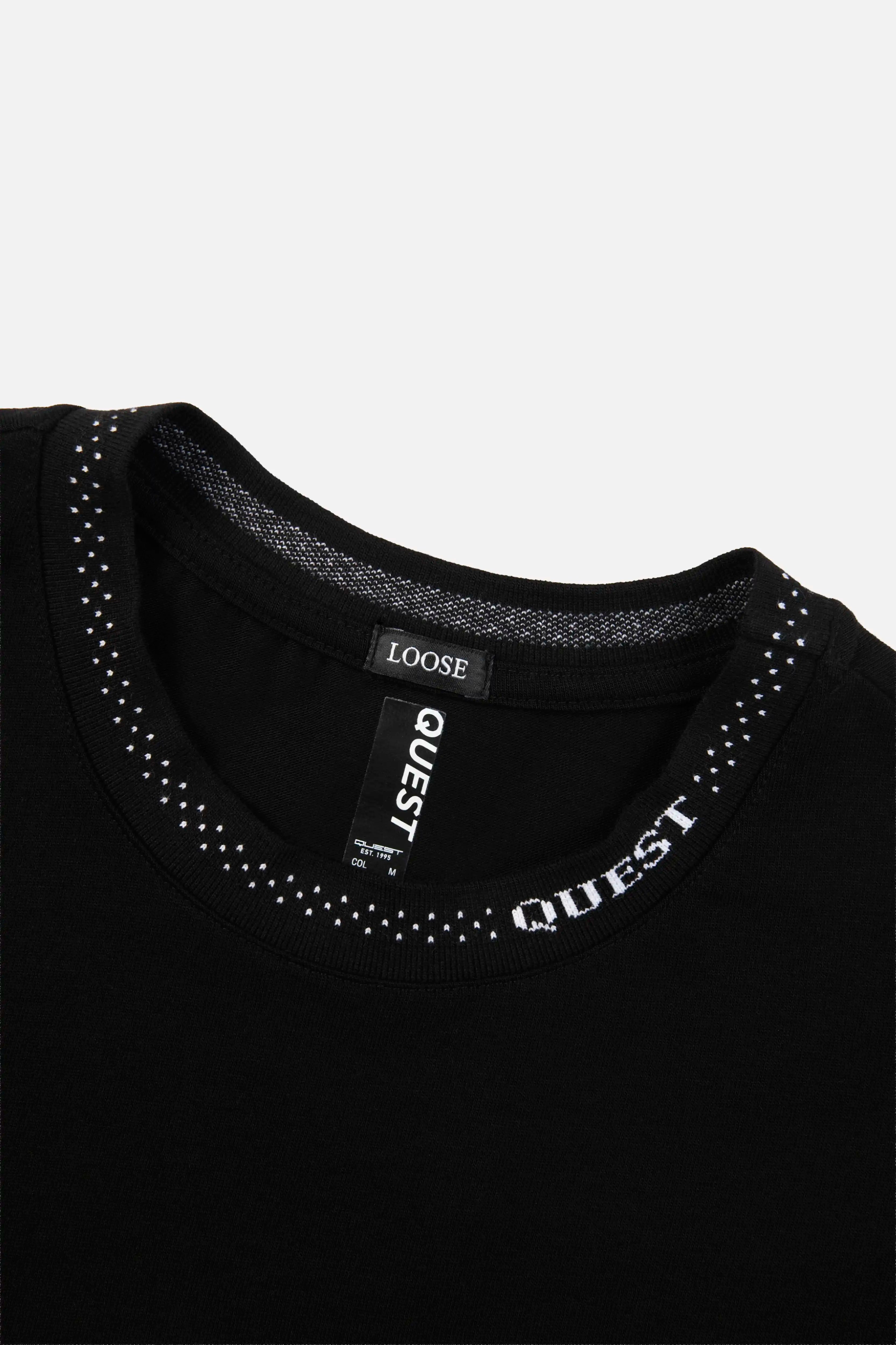 CAMISETA MANGA CORTA COLOR NEGRO