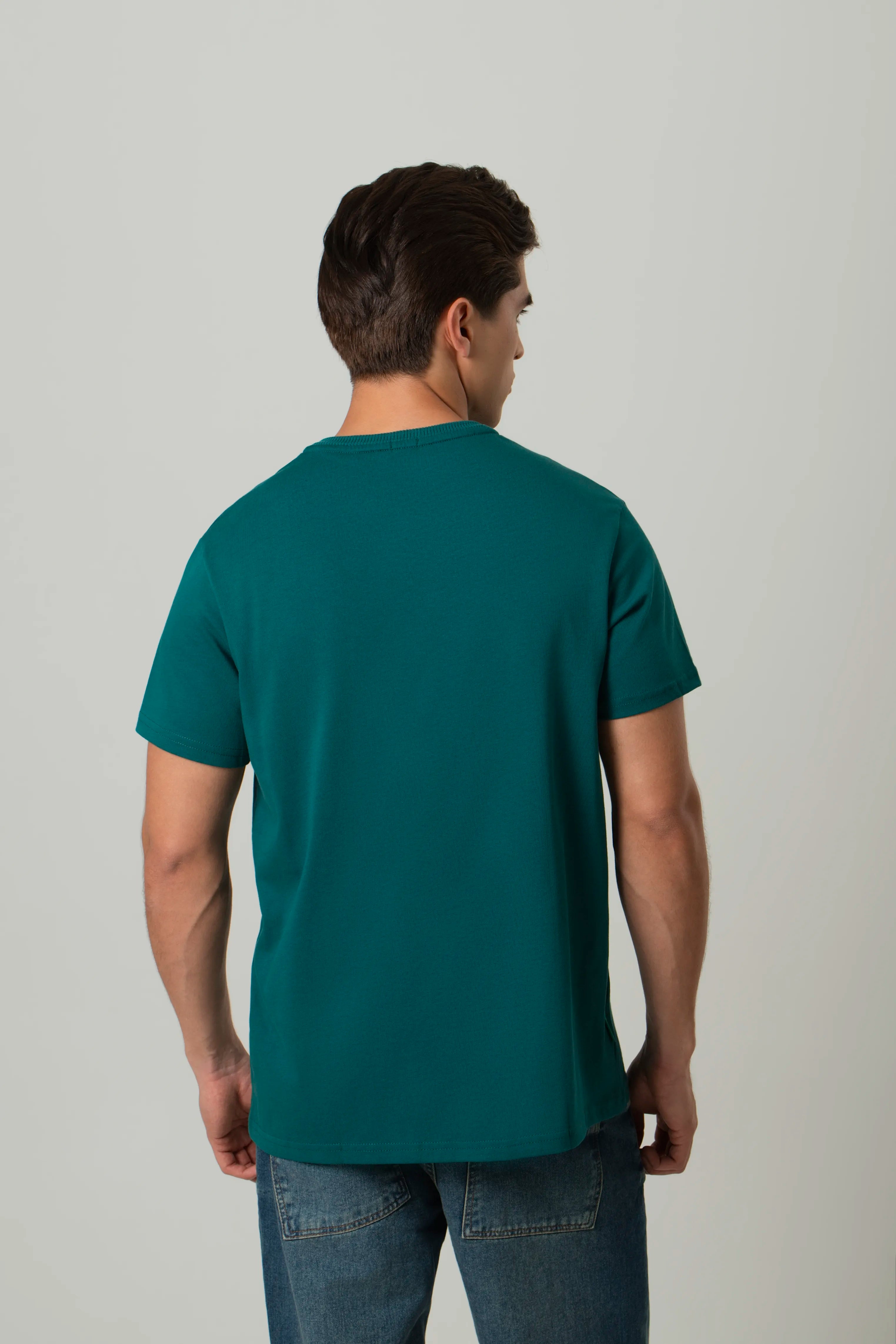 CAMISETA MANGA CORTA COLOR VERDE TORMENTA
