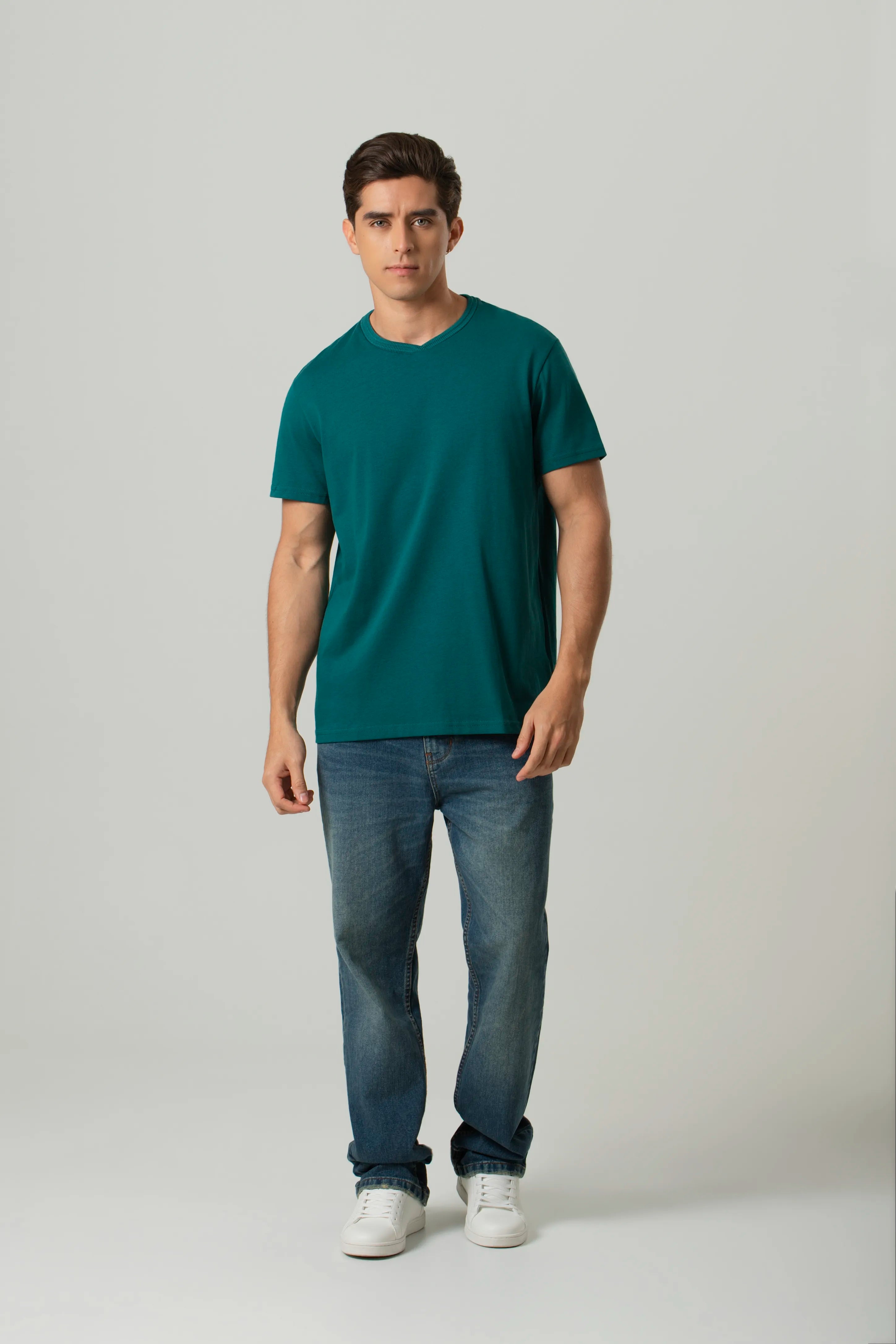 CAMISETA MANGA CORTA COLOR VERDE TORMENTA