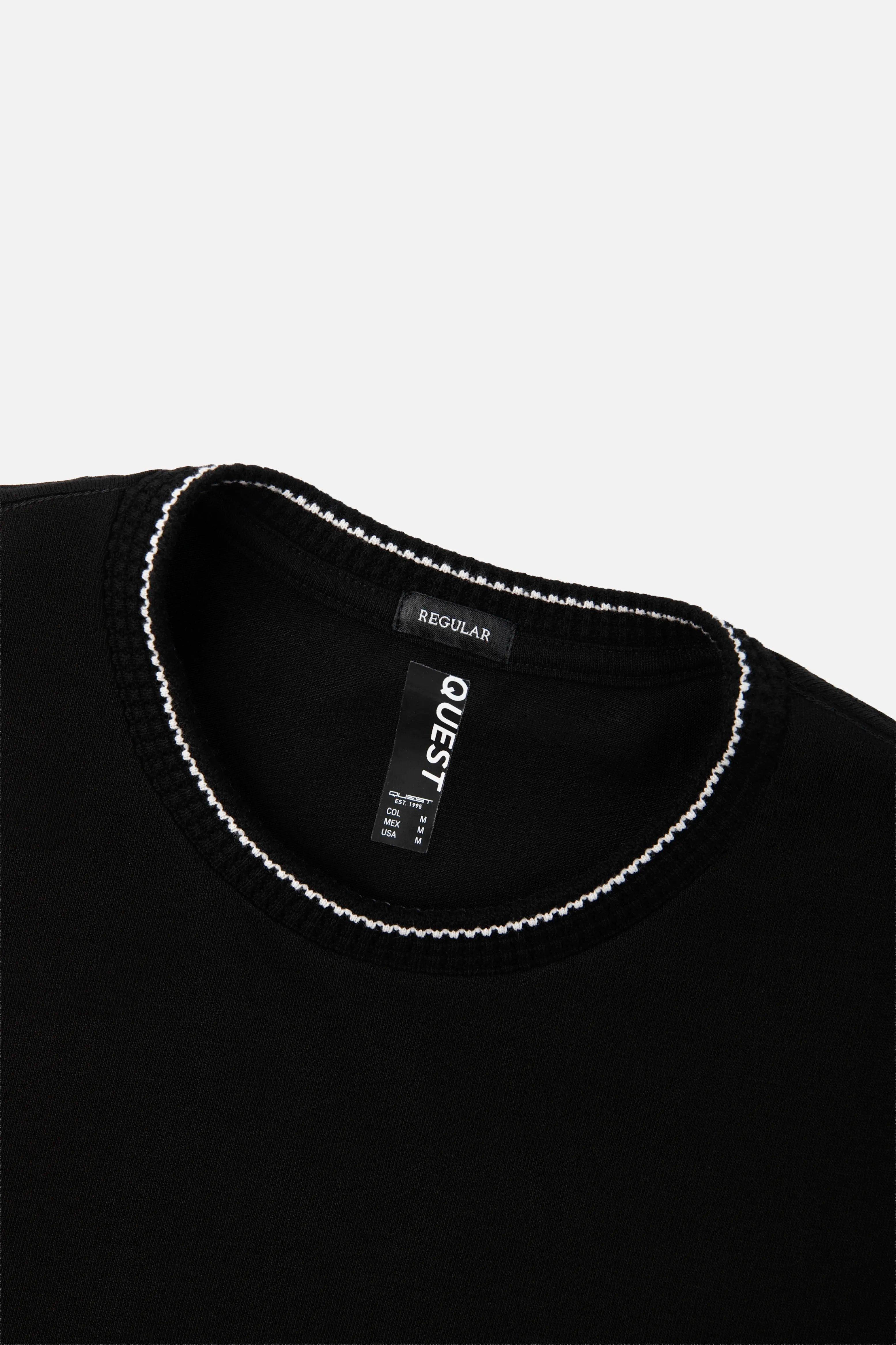 CAMISETA MANGA CORTA COLOR NEGRO