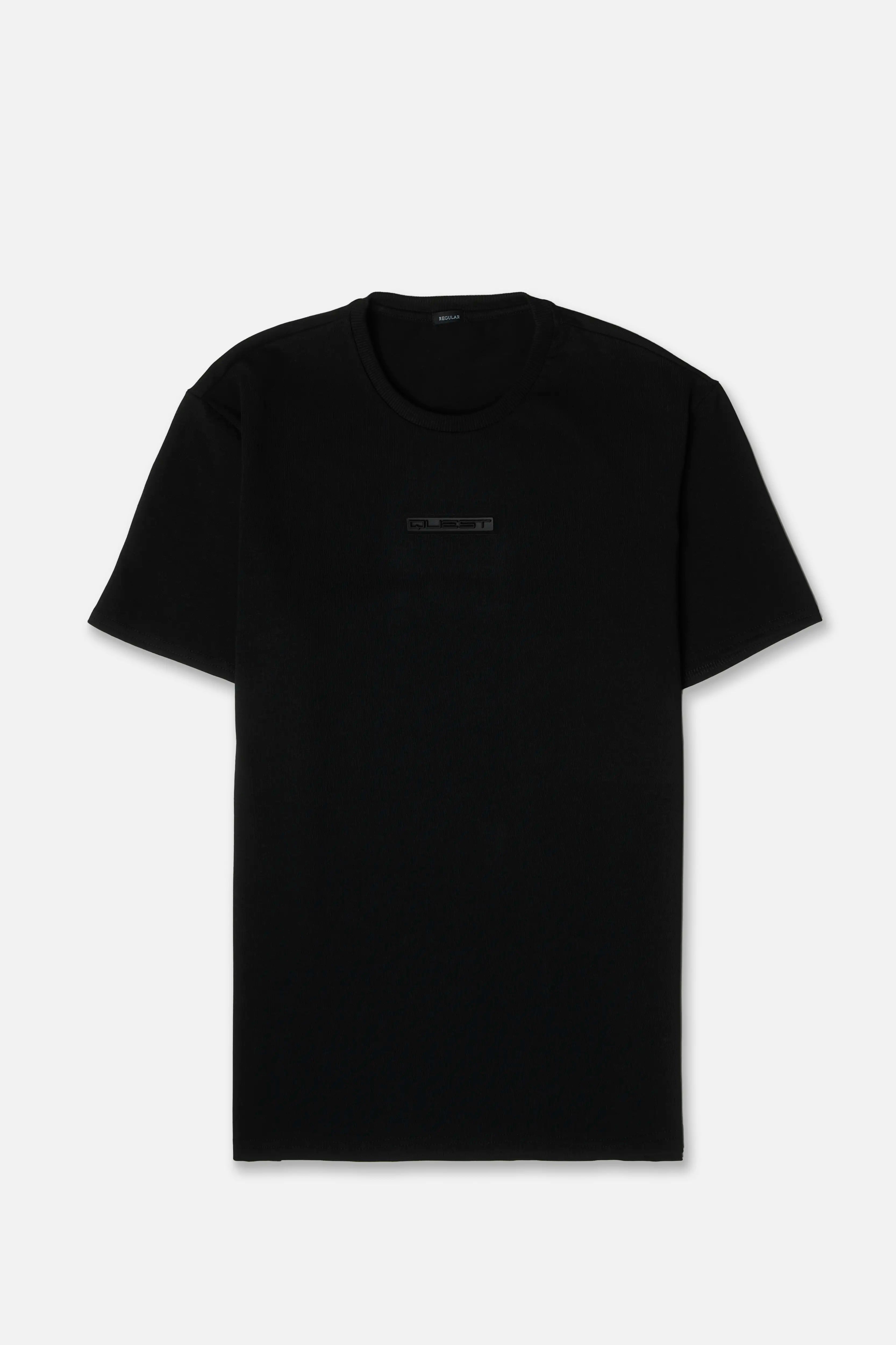 CAMISETA MANGA CORTA COLOR NEGRO