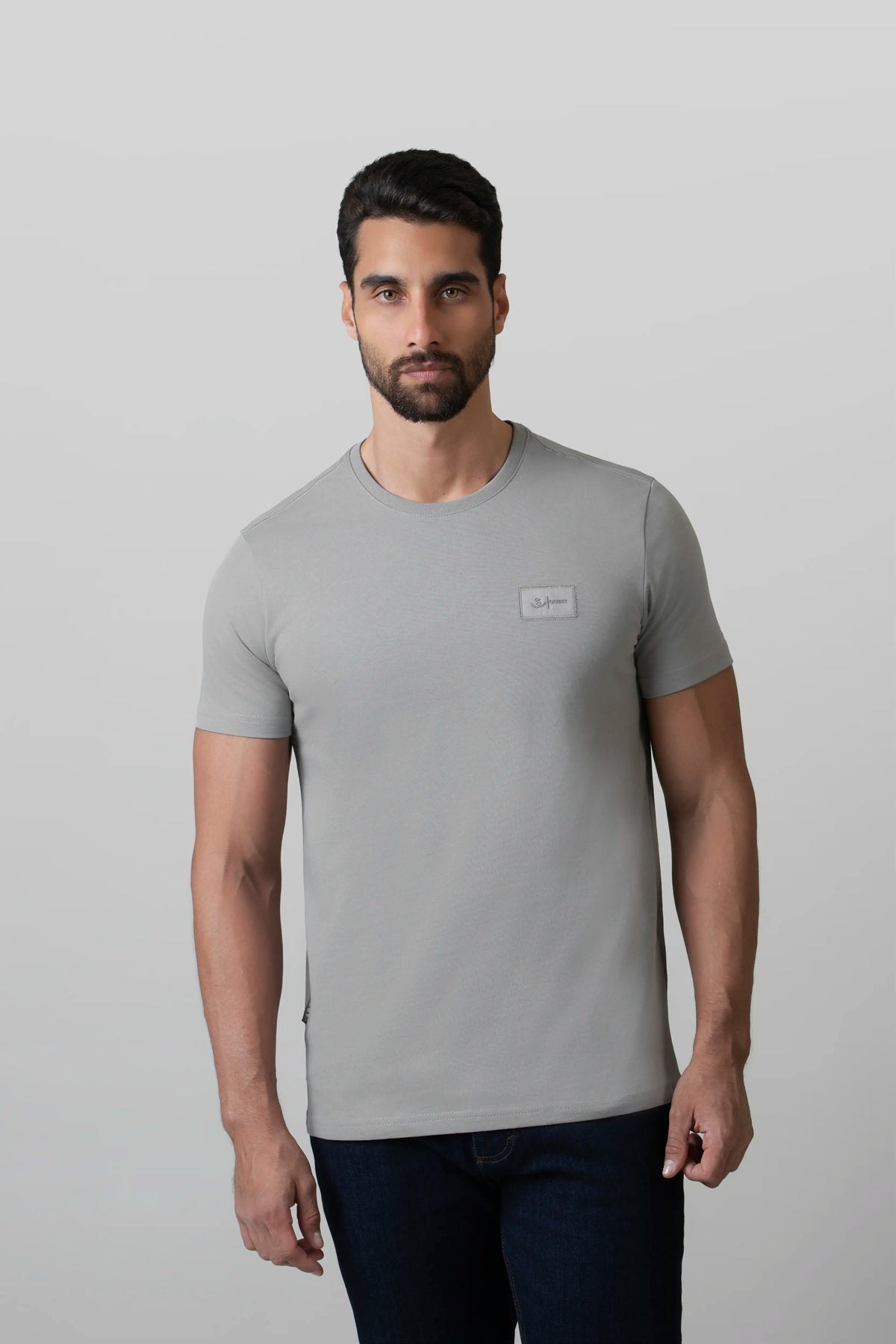 CAMISETA MANGA CORTA COLOR GRIS CLR