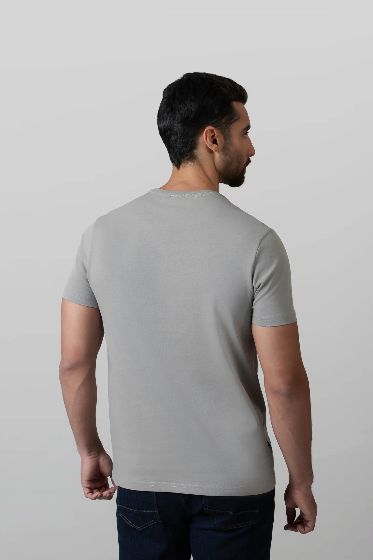 CAMISETA MANGA CORTA COLOR GRIS CLR