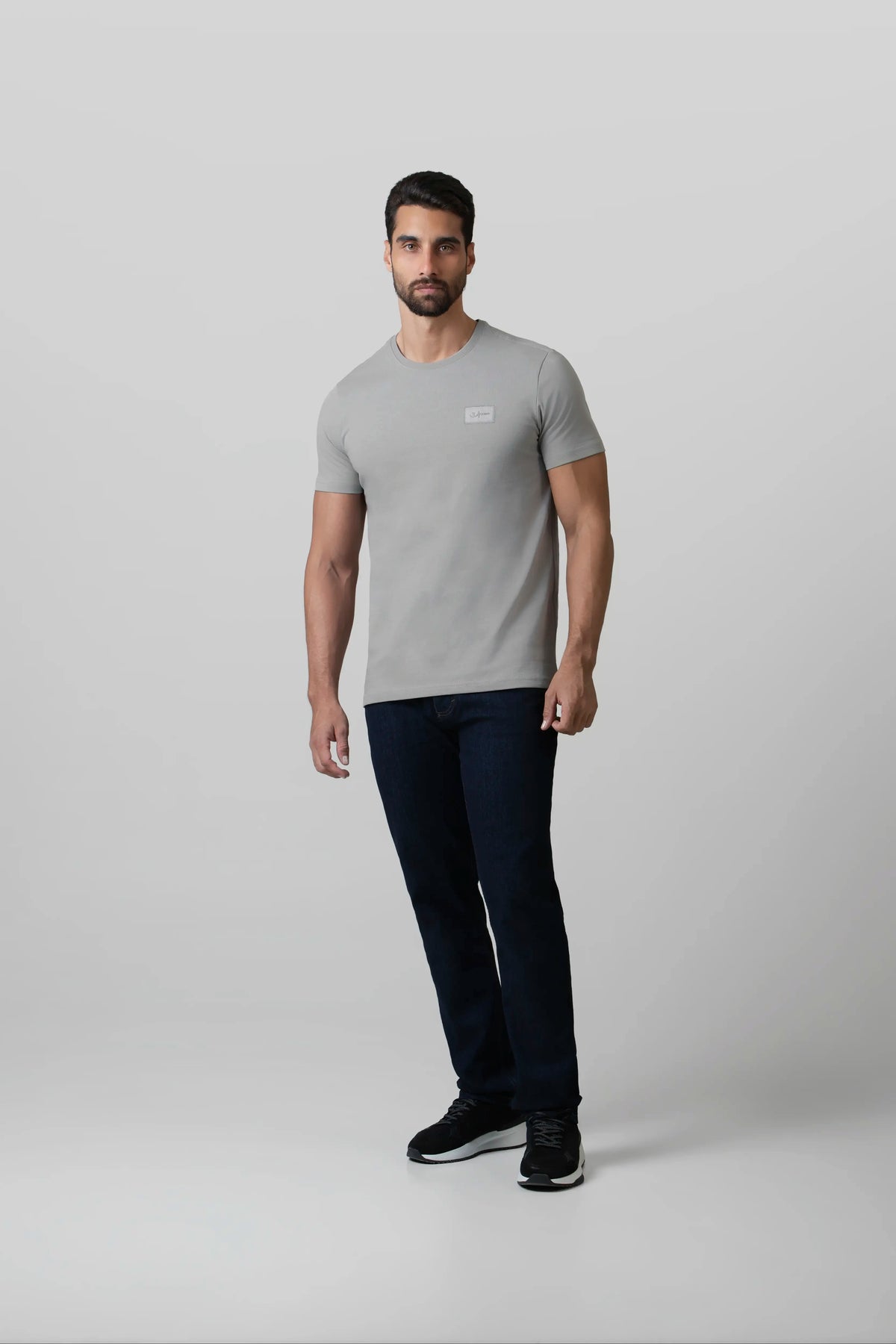 CAMISETA MANGA CORTA COLOR GRIS CLR
