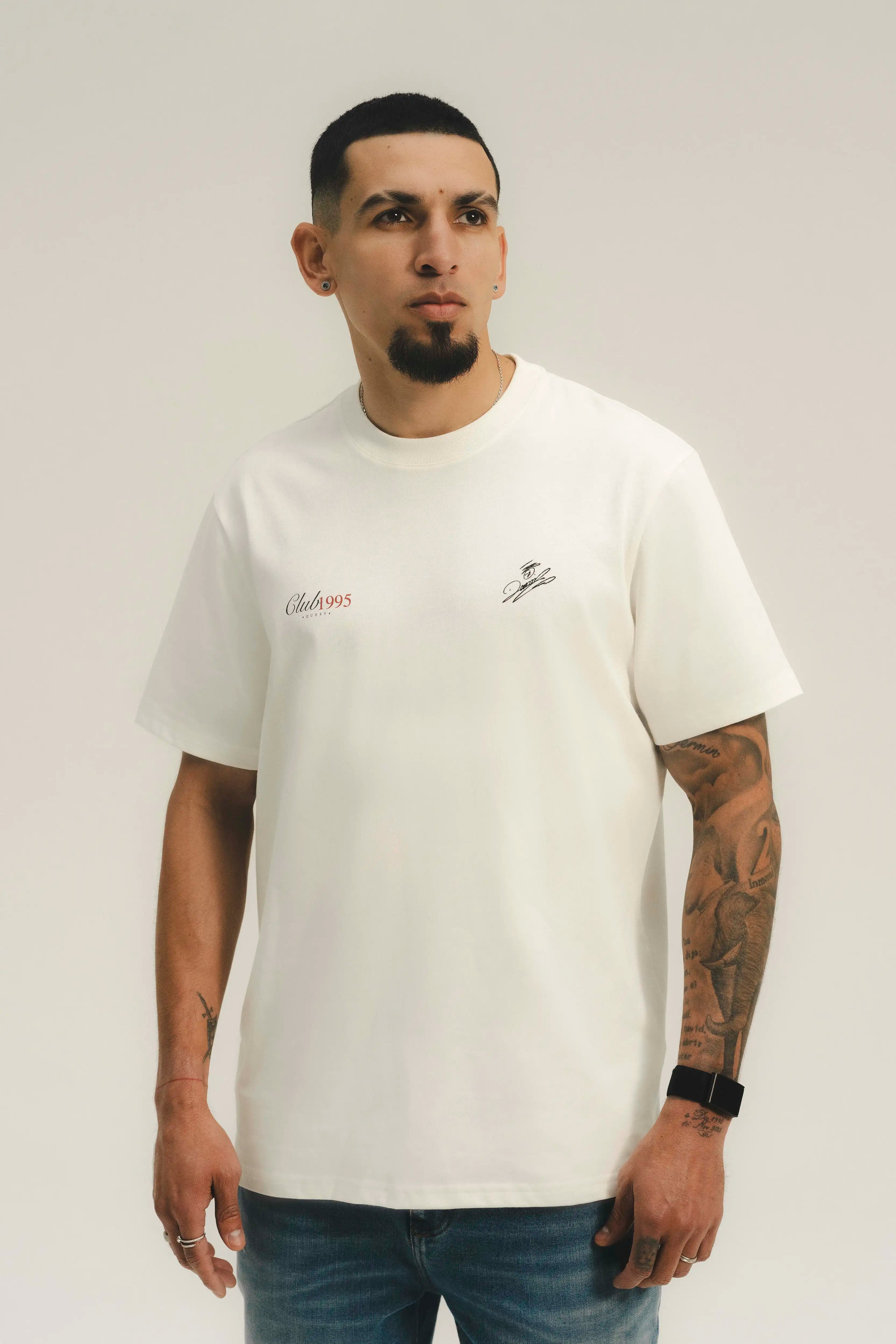 CAMISETA DANIEL MUÑOZ MANGA CORTA COLOR IVORY