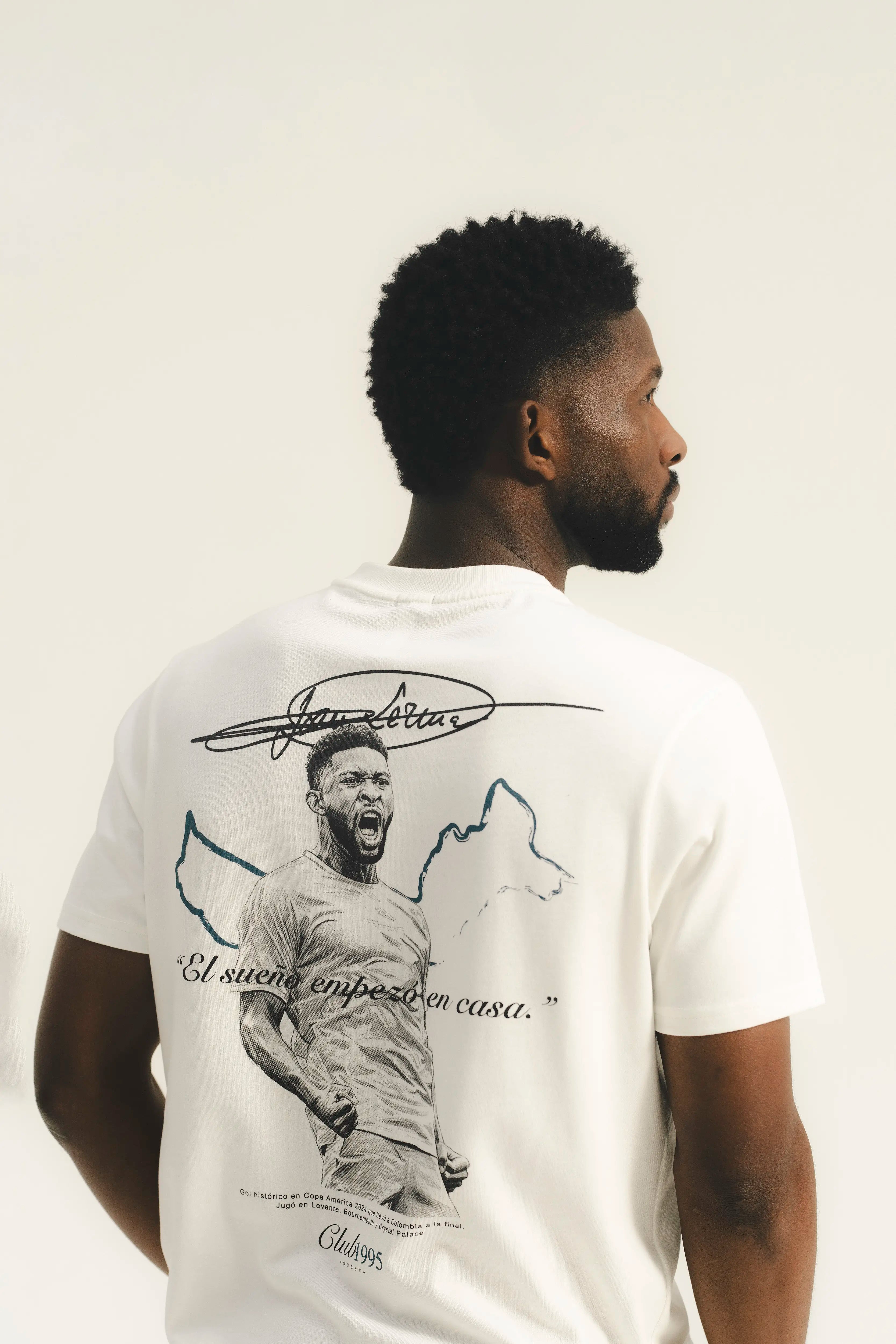 CAMISETA JEFFERSON LERMA MANGA CORTA COLOR IVORY