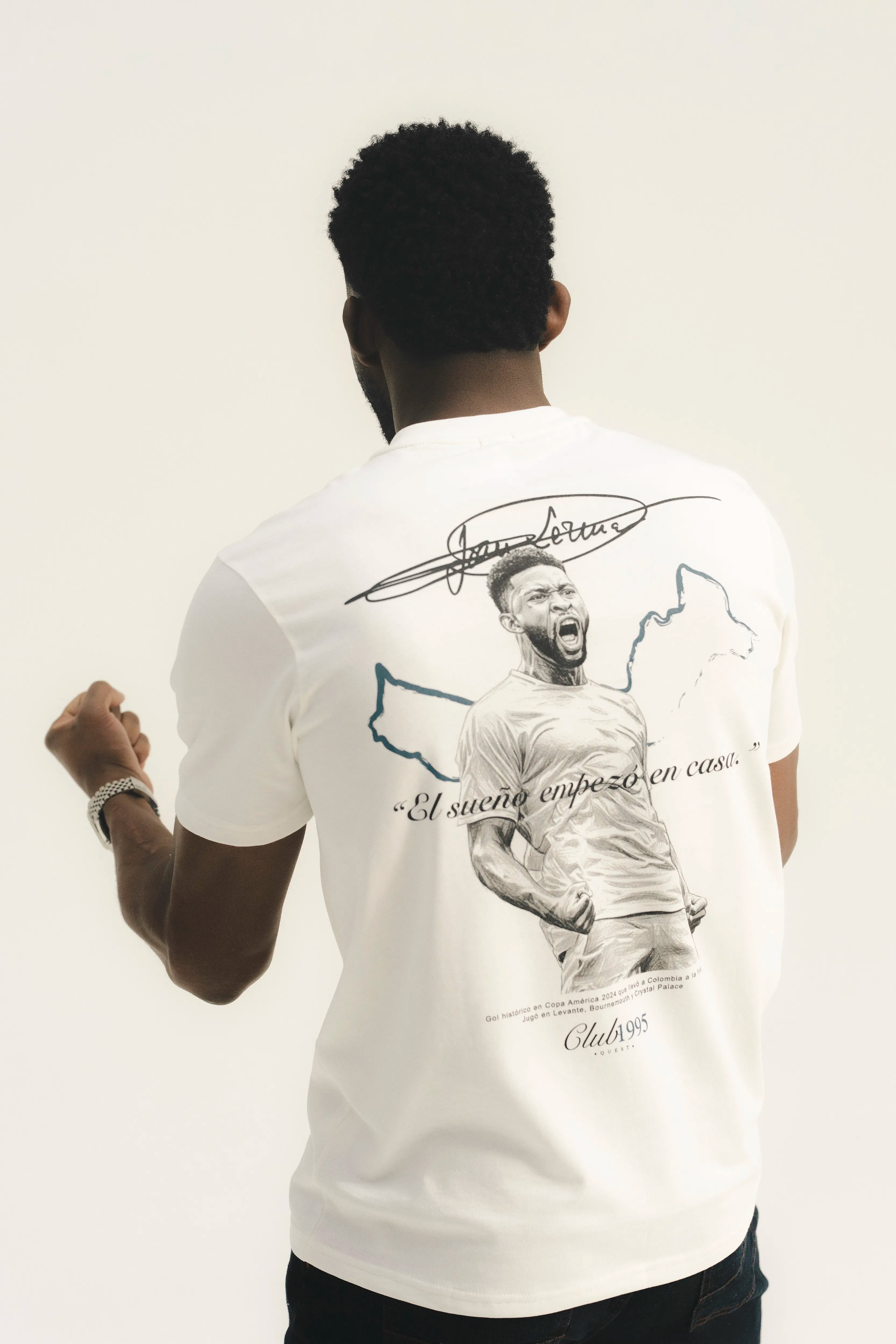 CAMISETA JEFFERSON LERMA MANGA CORTA COLOR IVORY