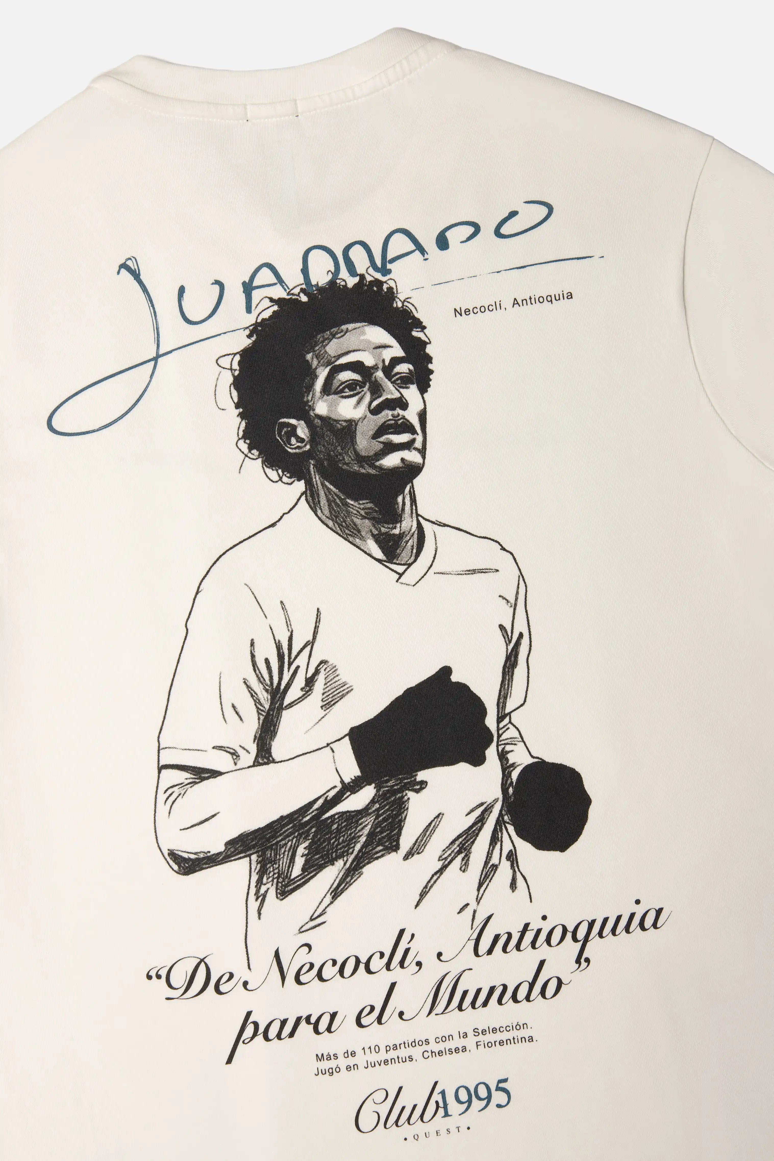 CAMISETA JUAN CUADRADO MANGA CORTA COLOR IVORY