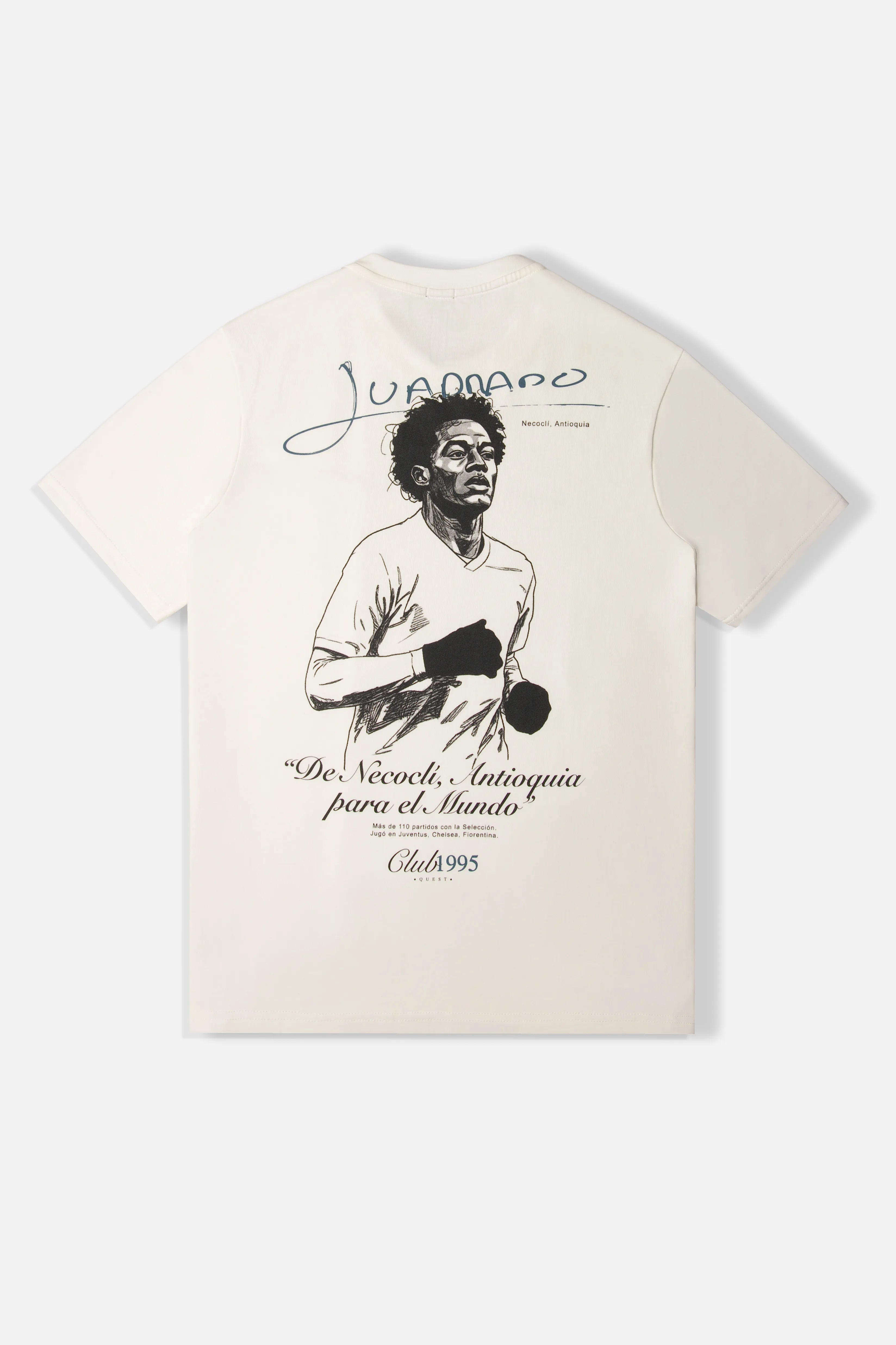 CAMISETA JUAN CUADRADO MANGA CORTA COLOR IVORY