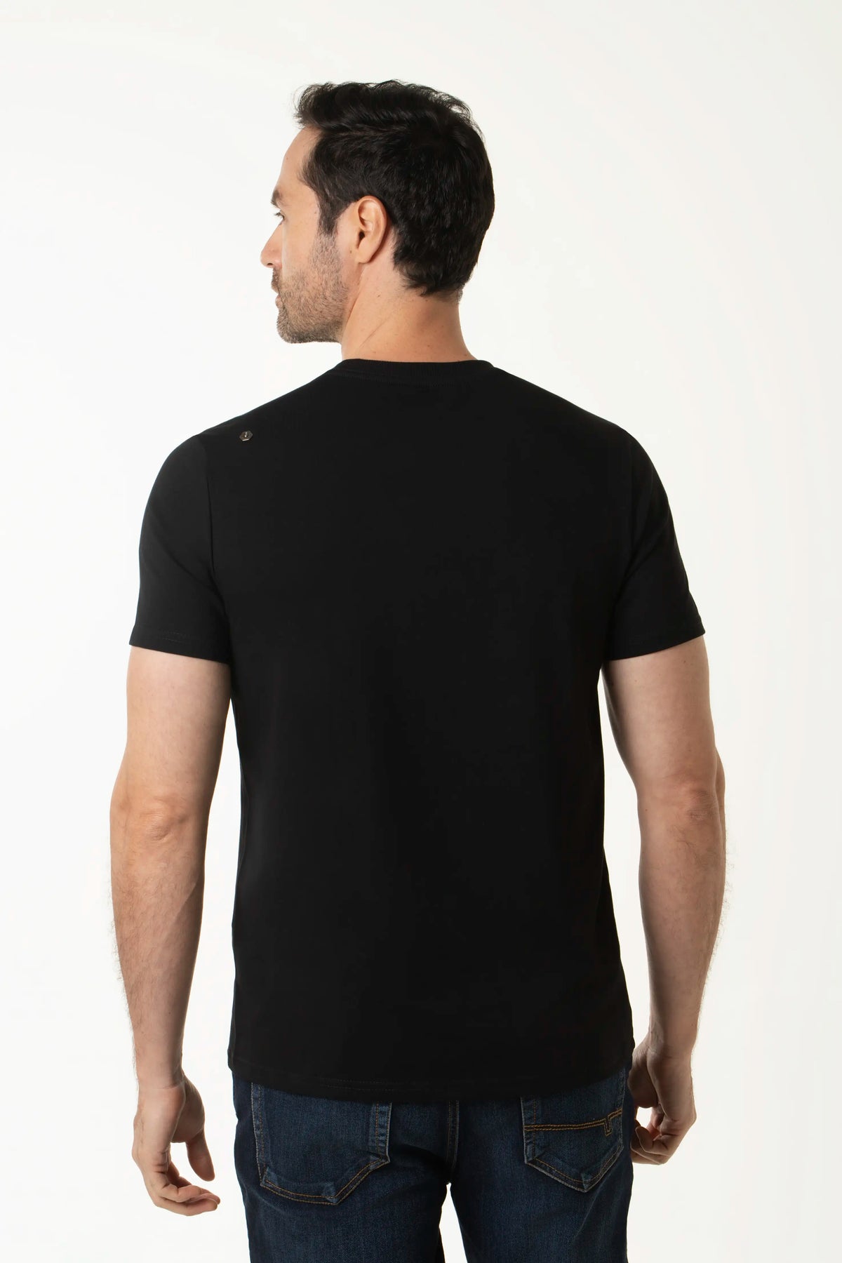 CAMISETA MANGA CORTA COLOR NEGRO