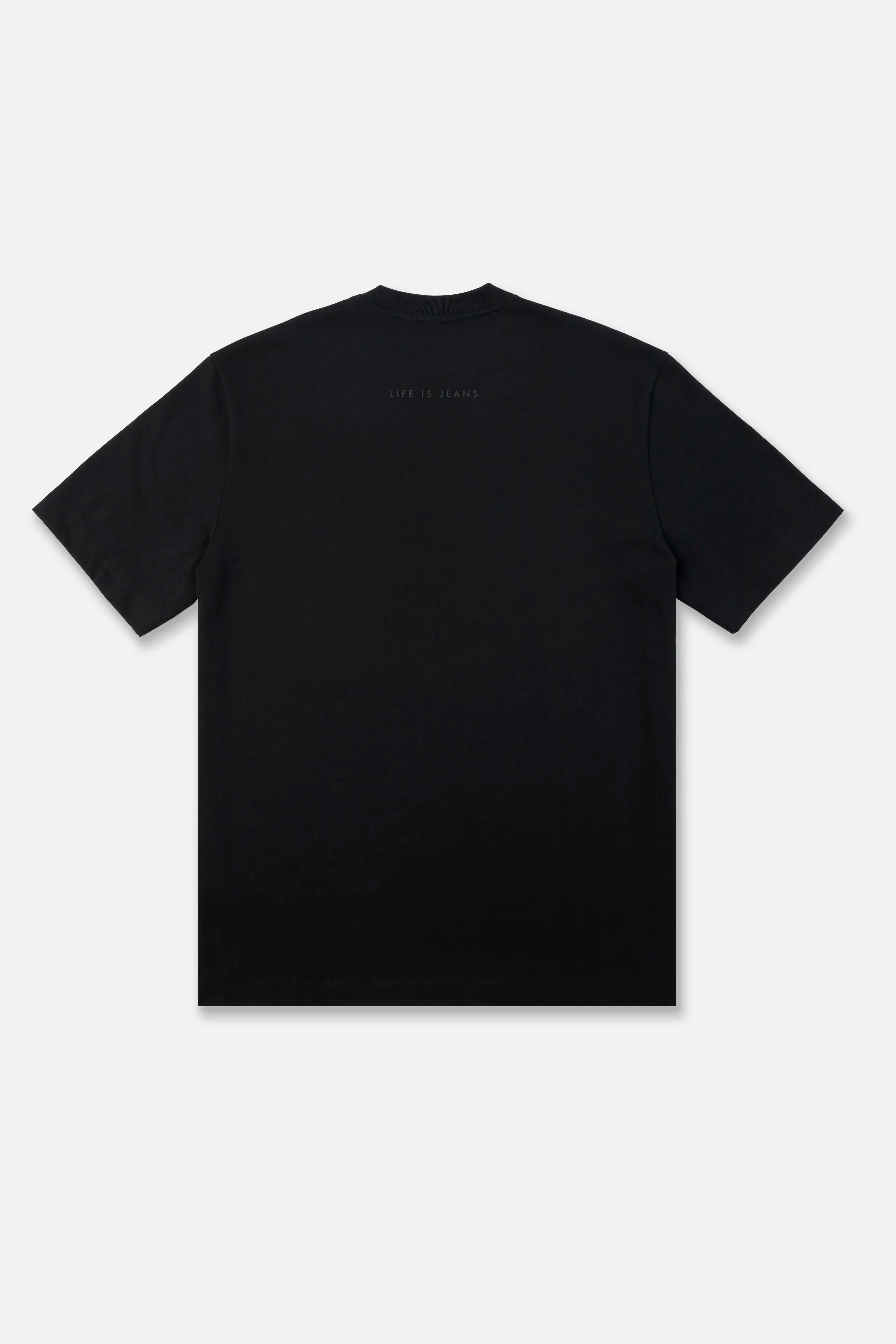 CAMISETA MANGA CORTA COLOR NEGRO