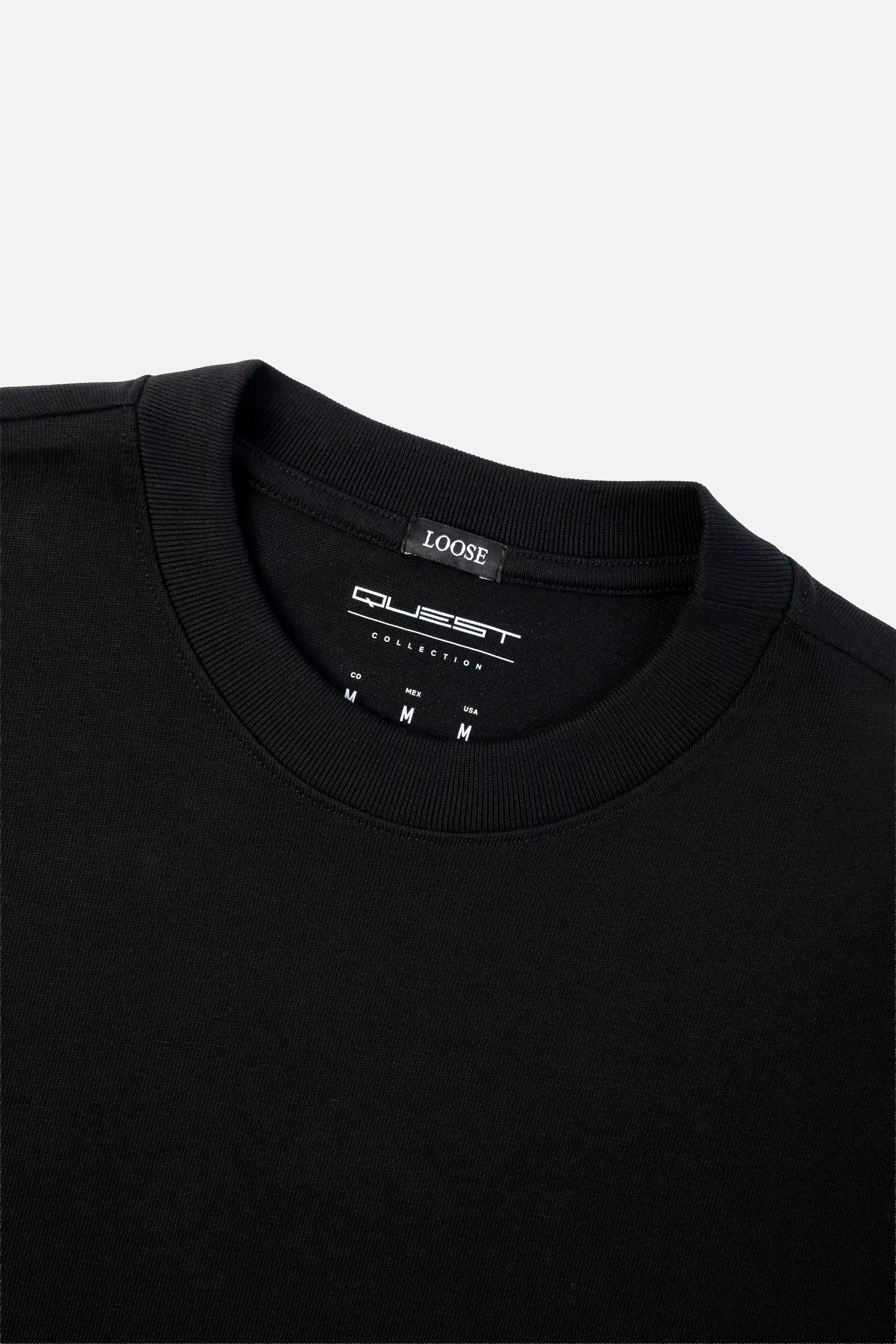 CAMISETA MANGA CORTA COLOR NEGRO