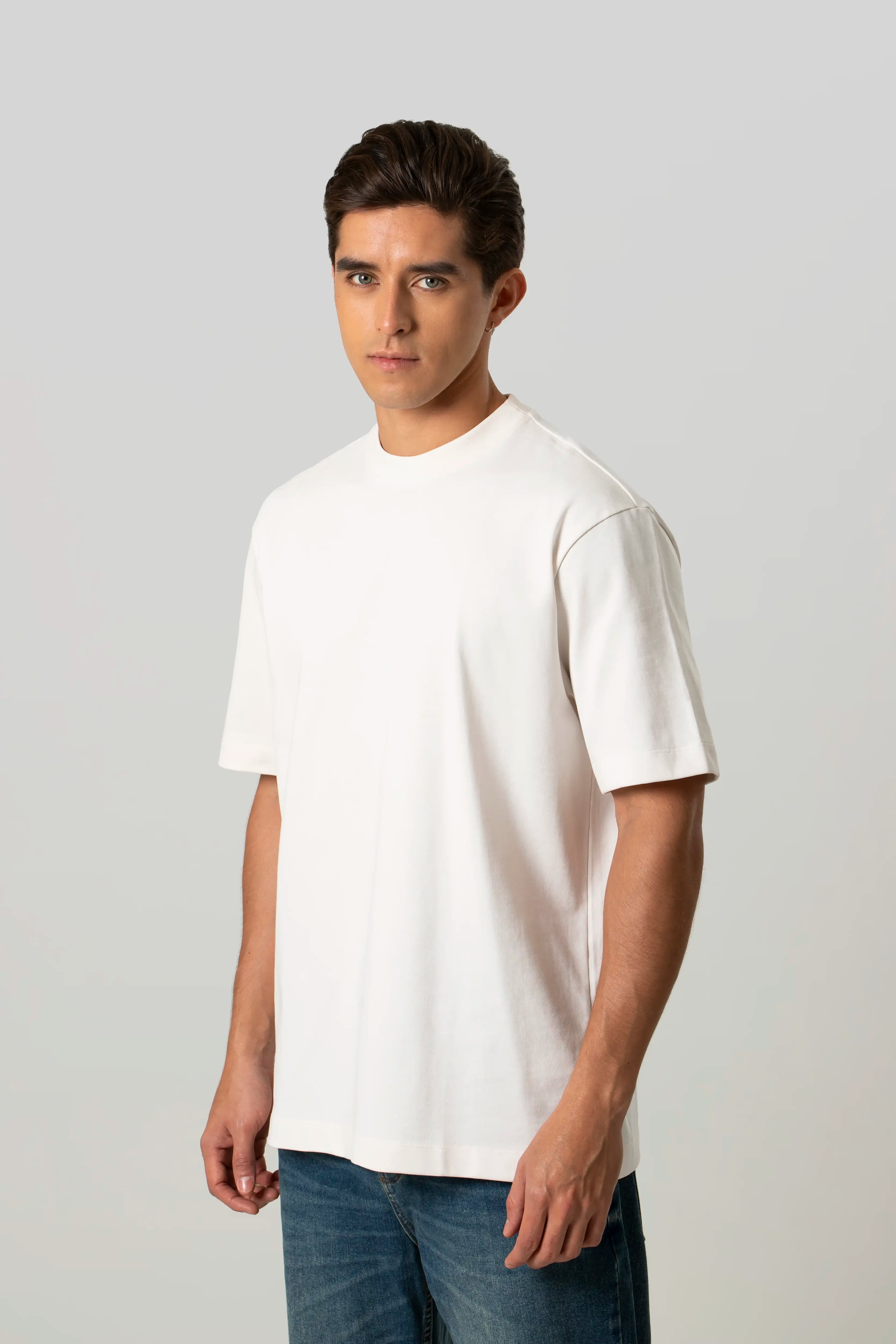 CAMISETA MANGA CORTA COLOR IVORY