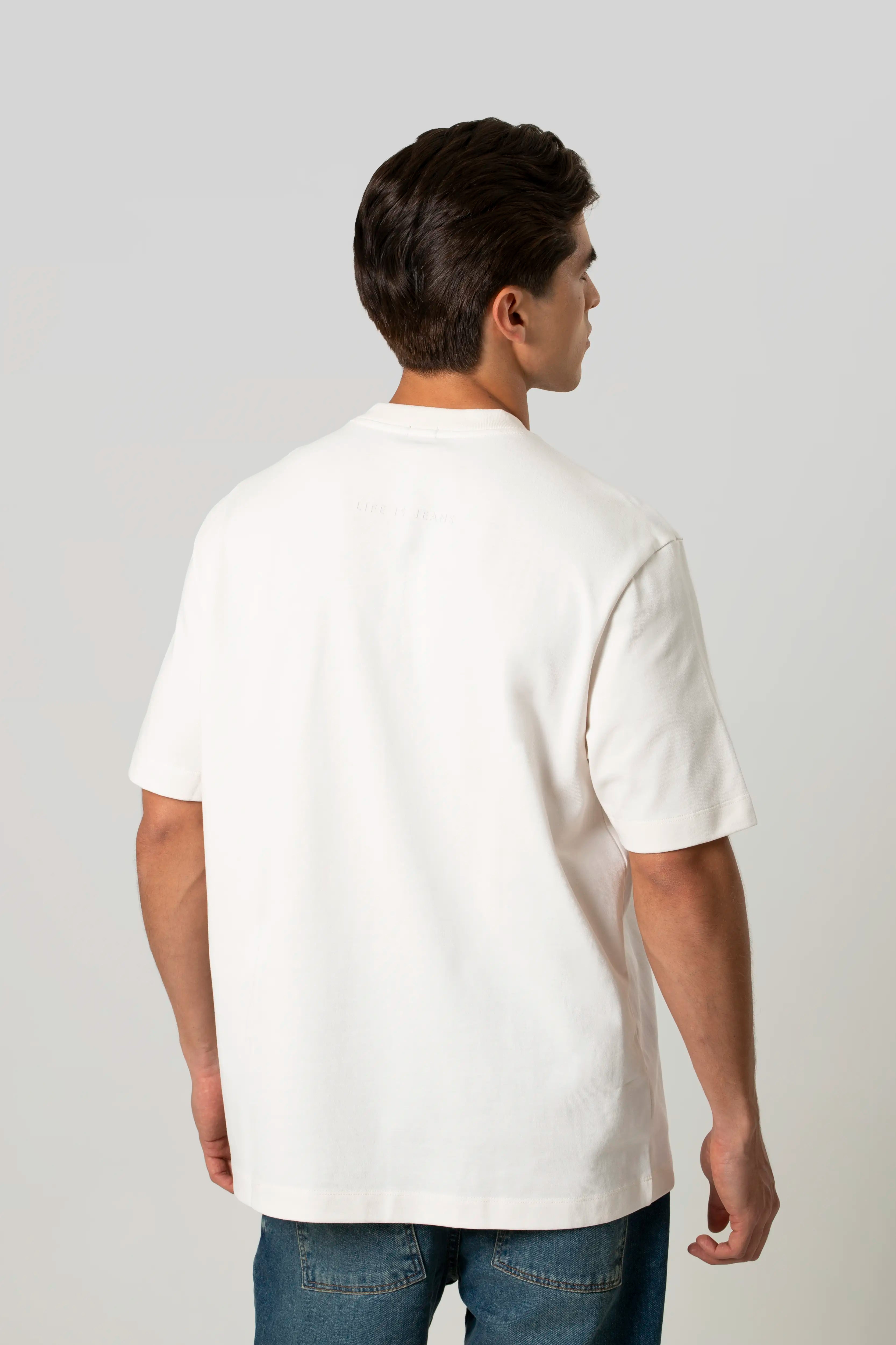 CAMISETA MANGA CORTA COLOR IVORY