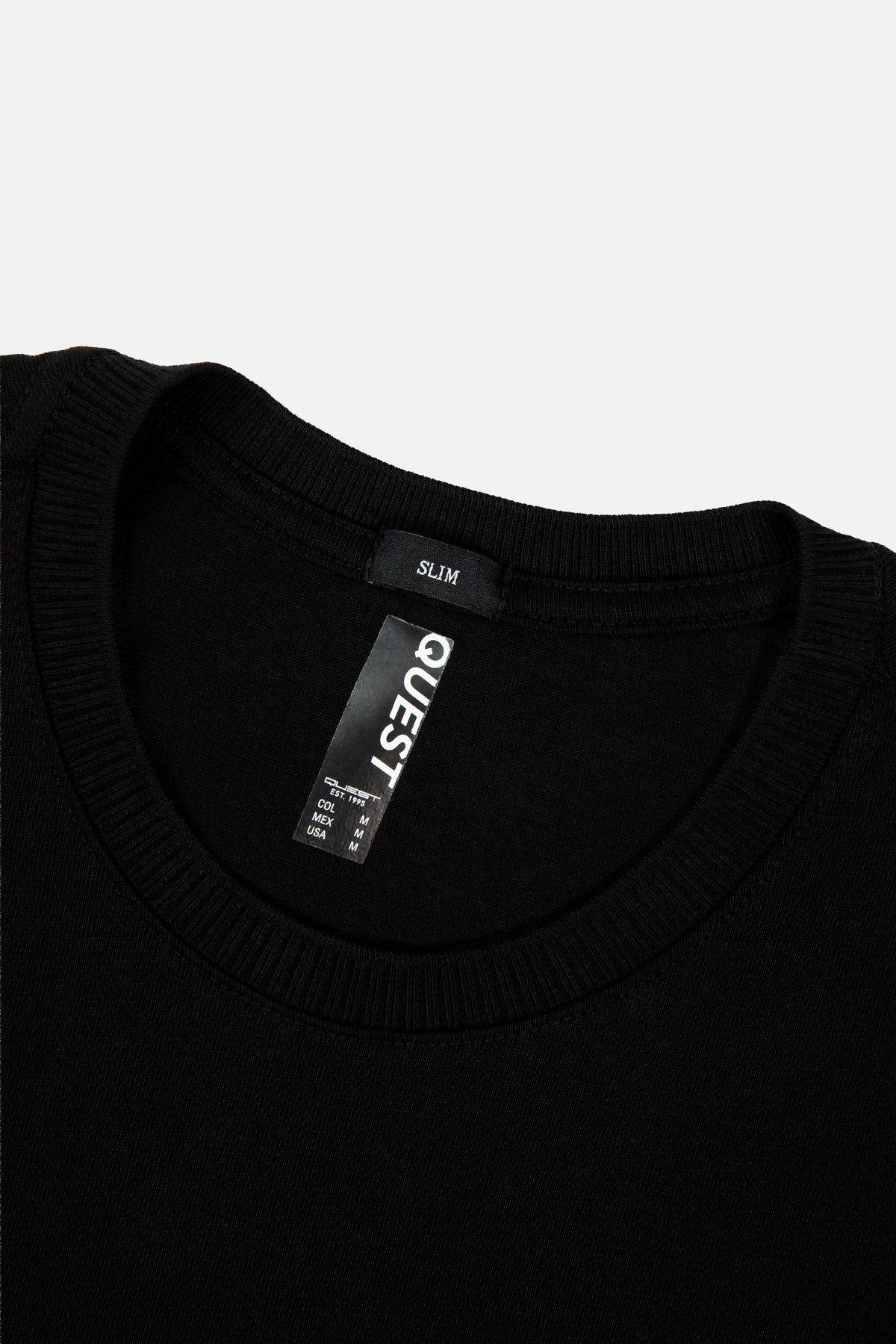 CAMISETA MANGA CORTA COLOR NEGRO