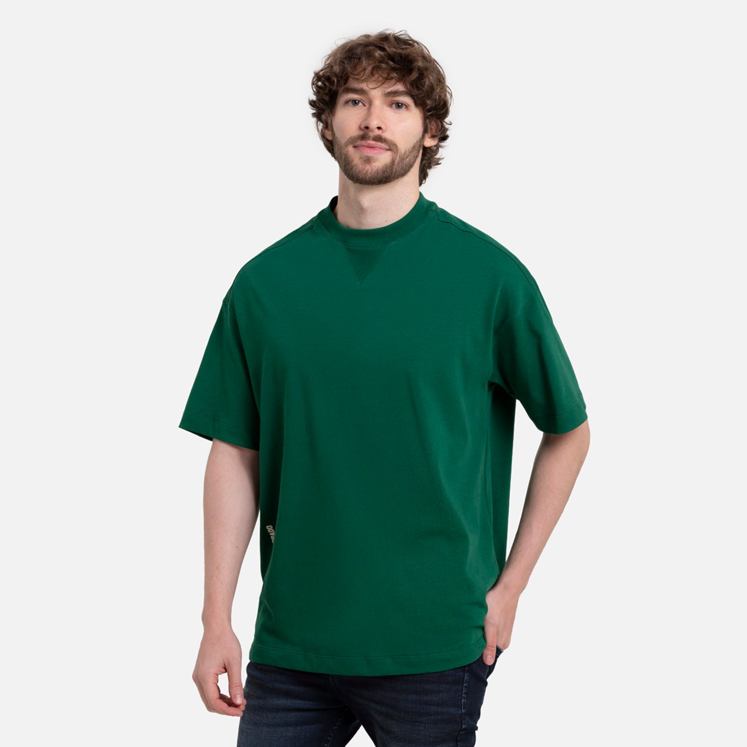 CAMISETA MANGA CORTA COLOR VERDE PRADERA