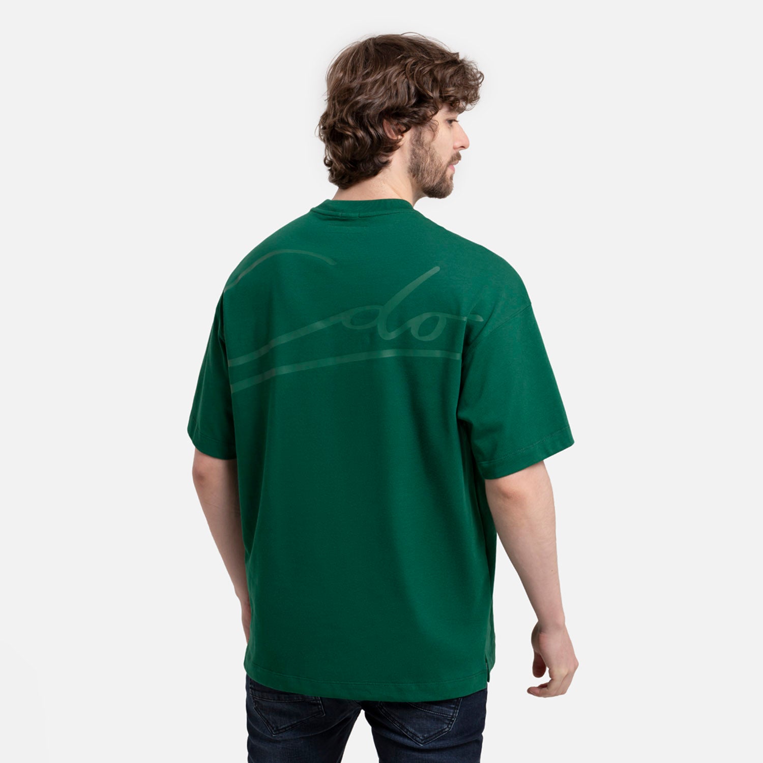 CAMISETA MANGA CORTA COLOR VERDE PRADERA