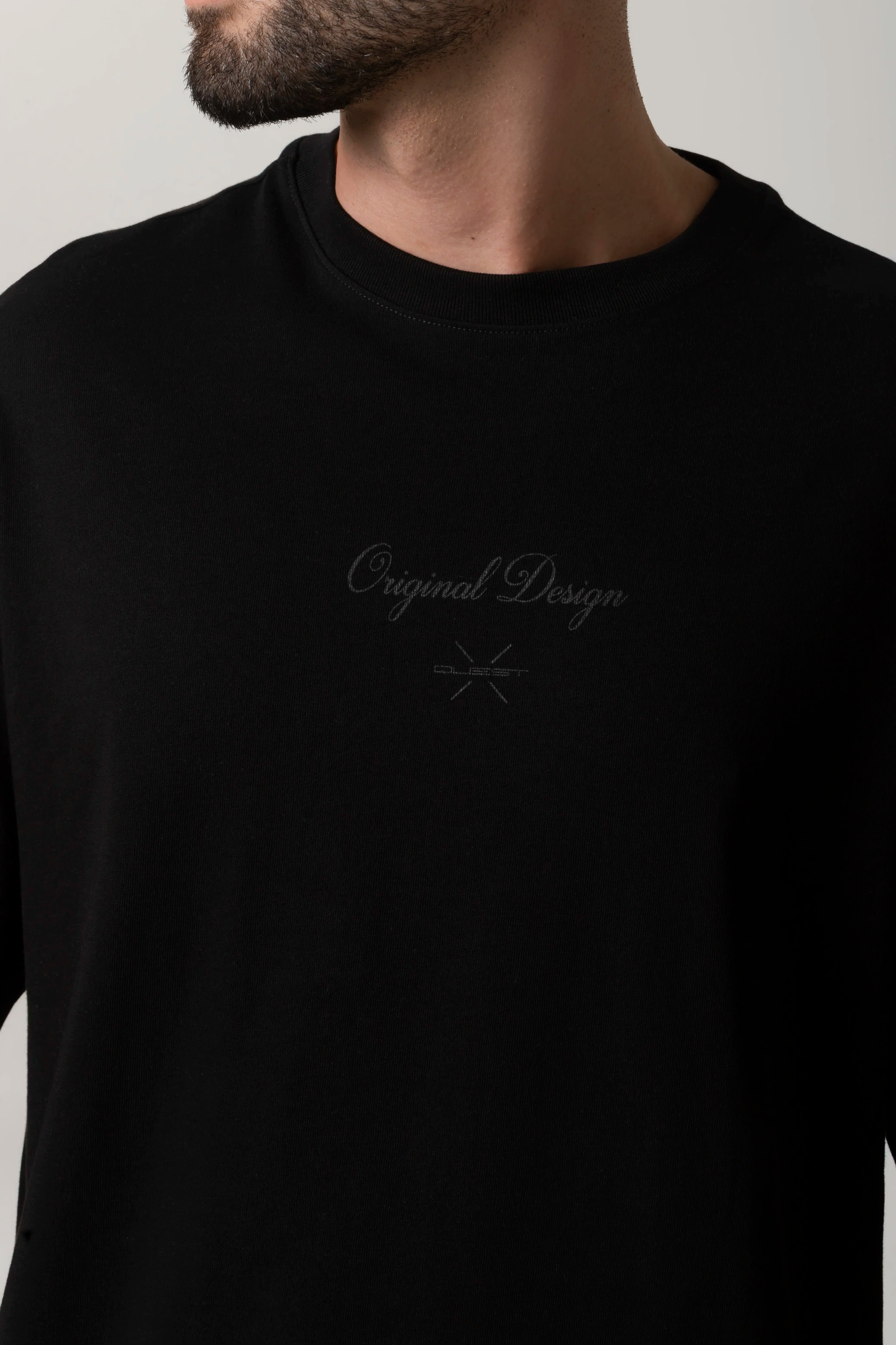 CAMISETA MANGA CORTA COLOR NEGRO