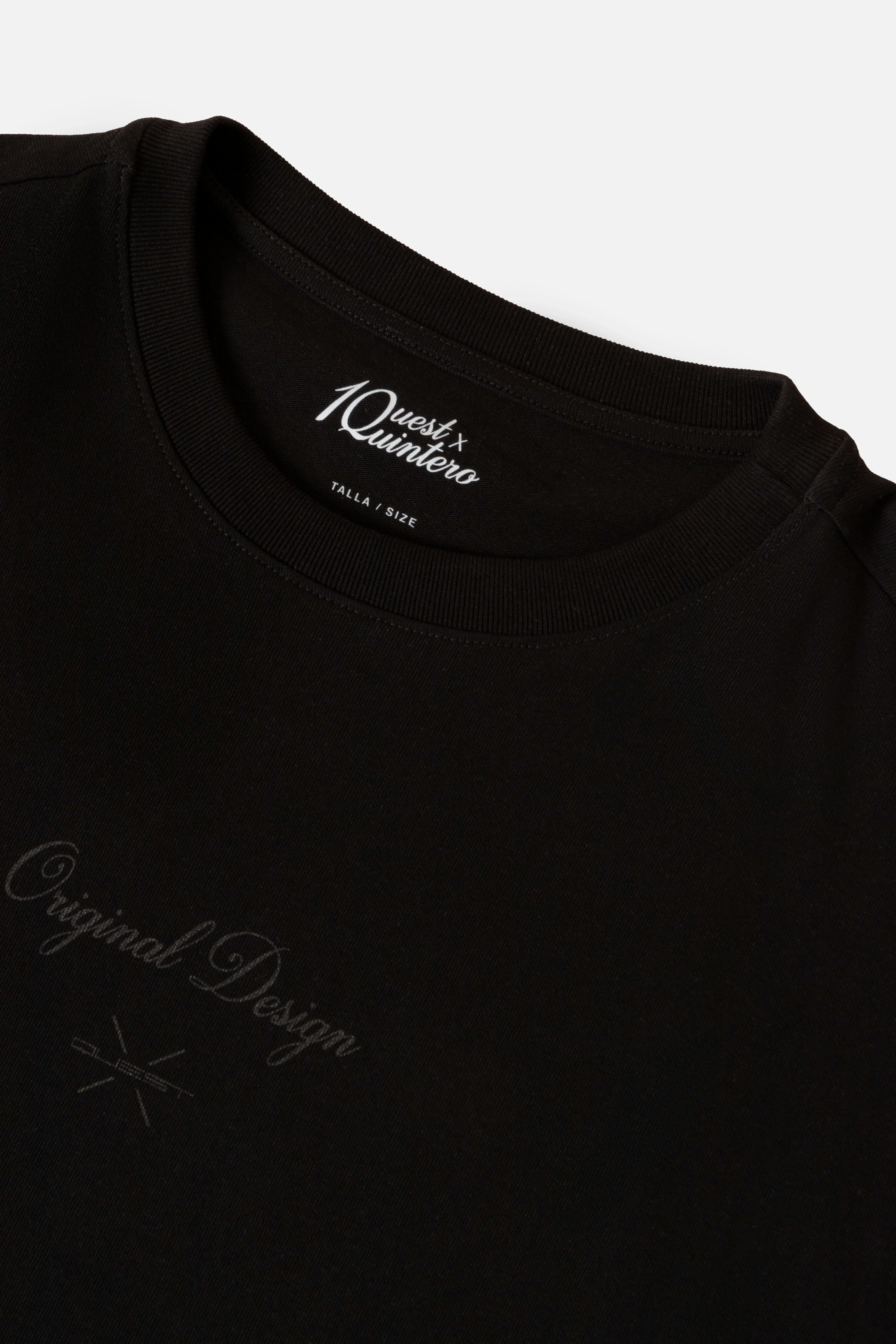 CAMISETA MANGA CORTA COLOR NEGRO