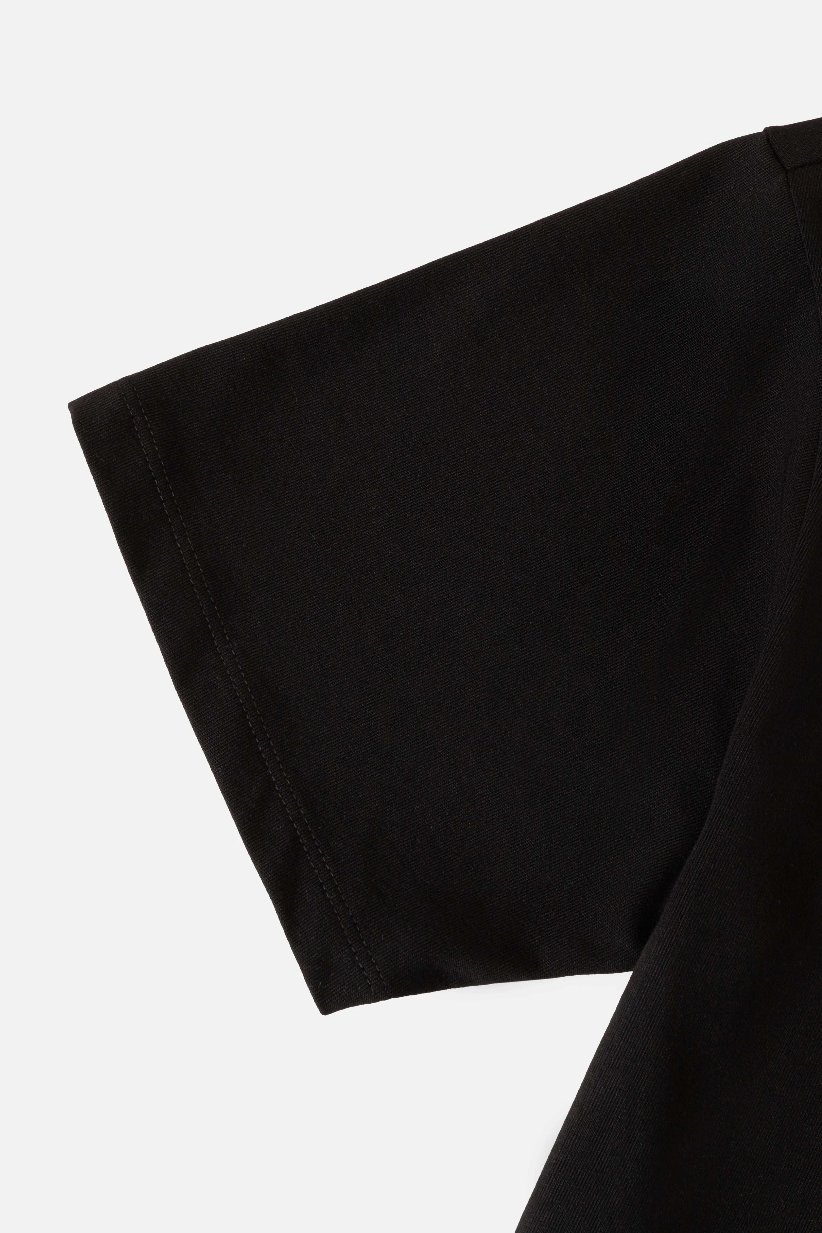 CAMISETA MANGA CORTA COLOR NEGRO