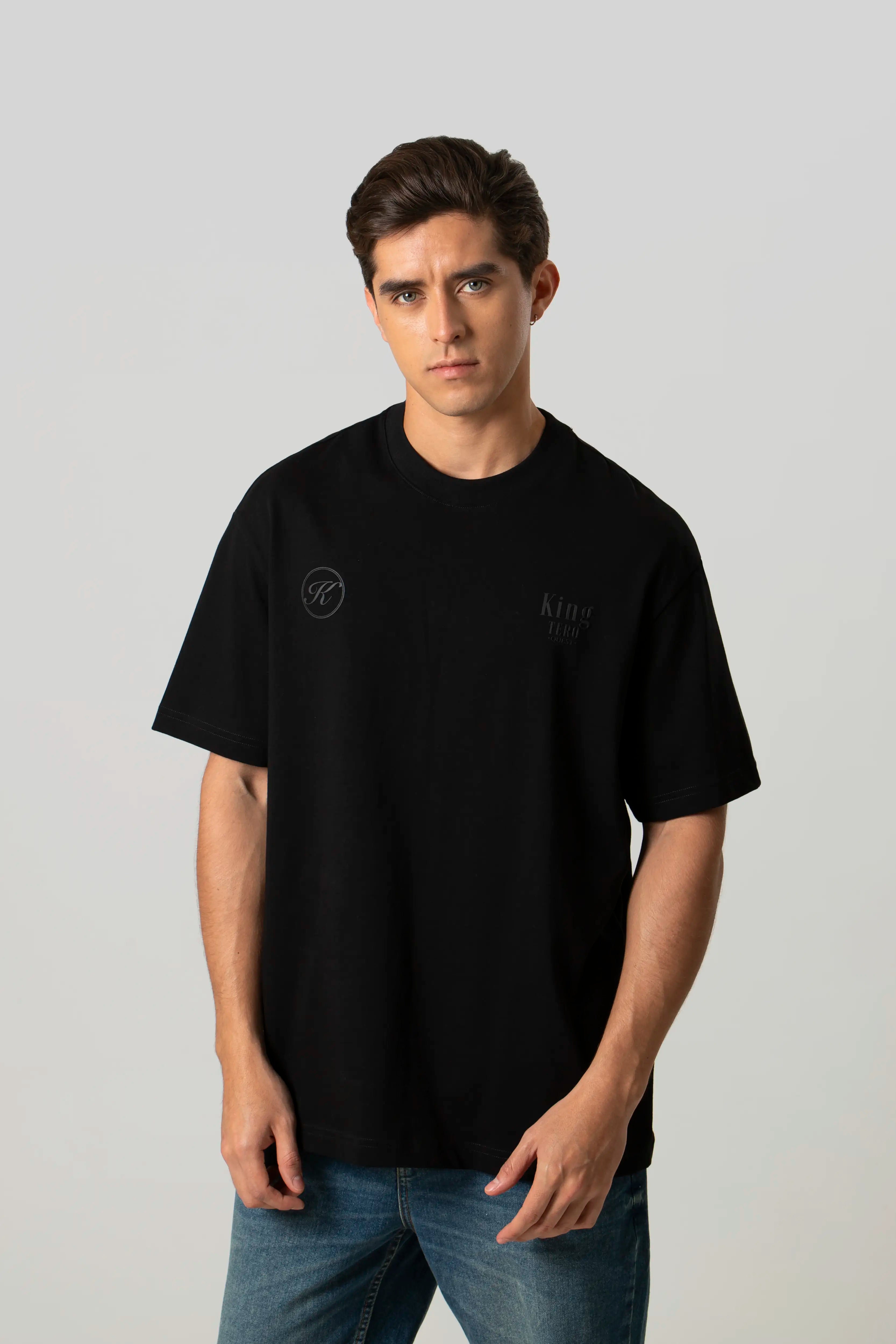 CAMISETA MANGA CORTA COLOR NEGRO – Quest Colombia