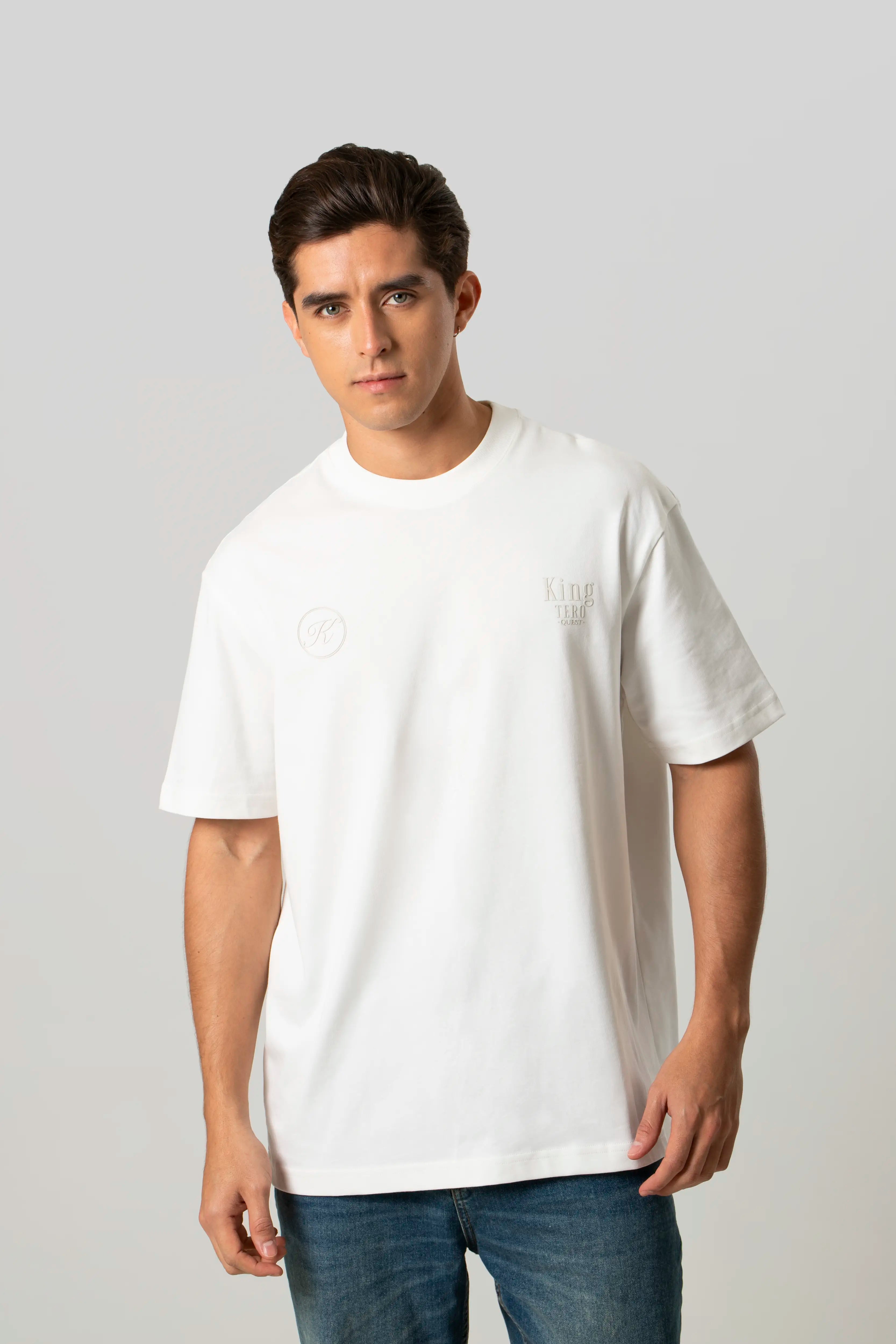 CAMISETA MANGA CORTA COLOR IVORY – Quest Colombia