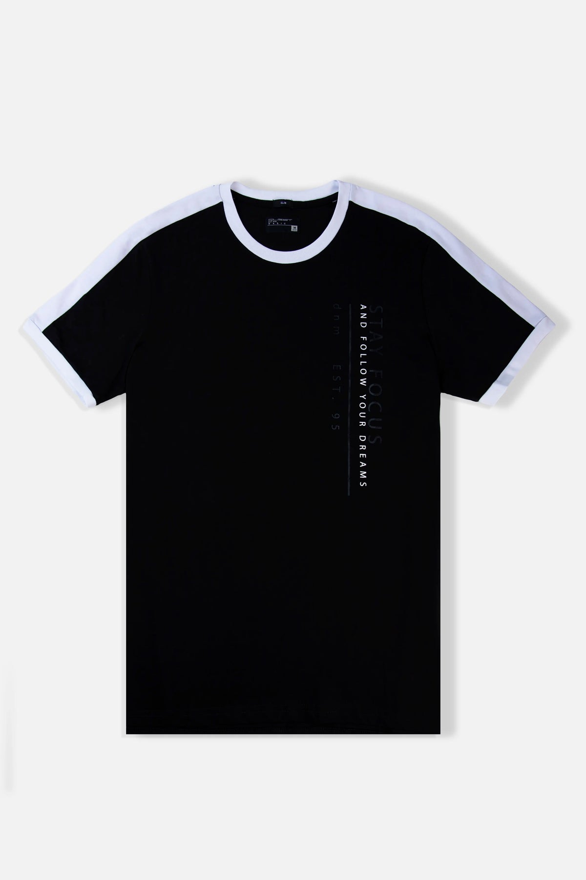 CAMISETA MANGA CORTA COLOR NEGRO