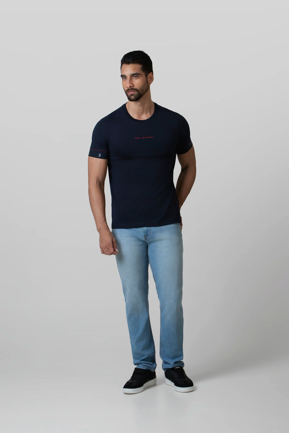 CAMISETA MANGA CORTA COLOR AZUL OSCURO