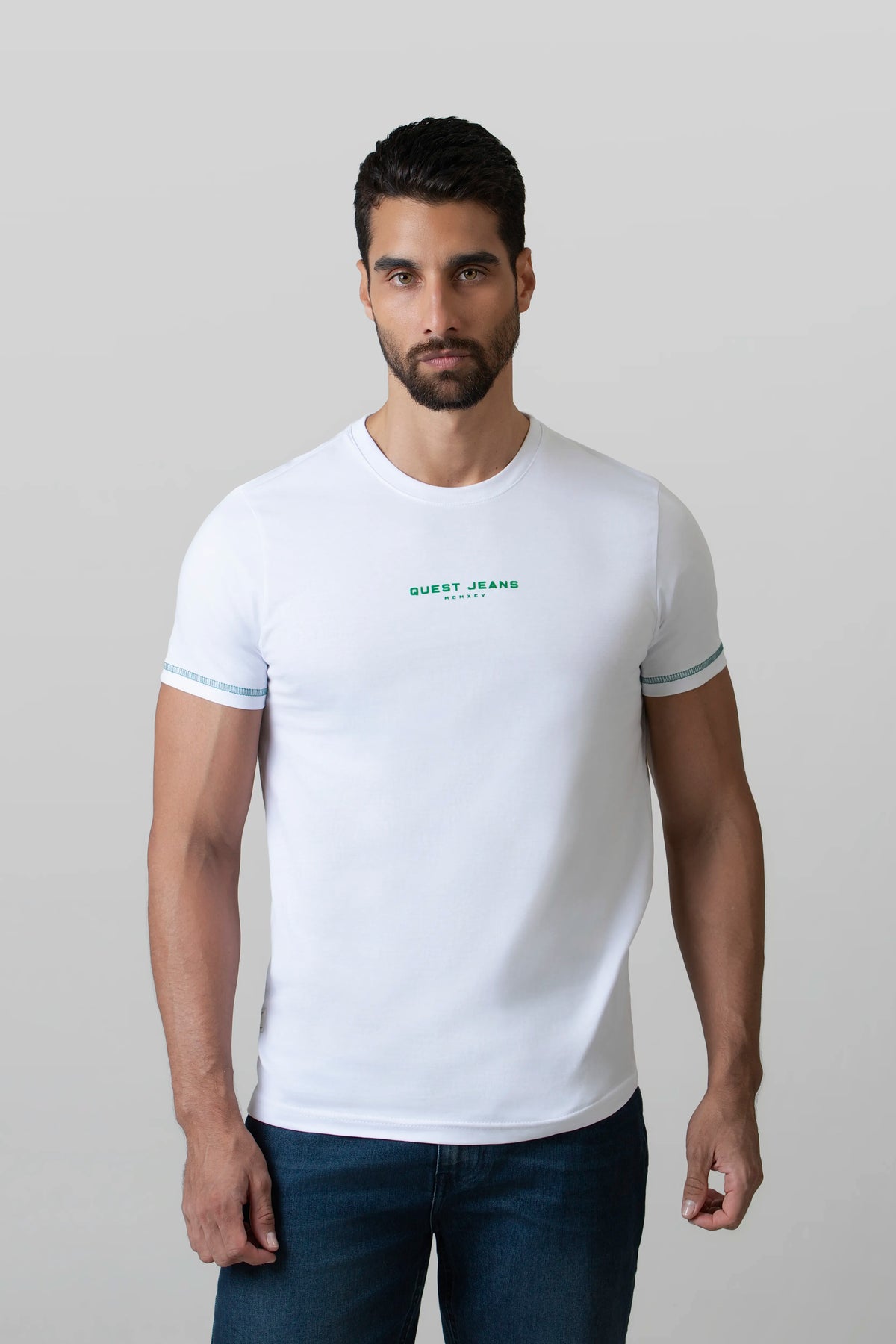 CAMISETA MANGA CORTA COLOR BLANCO OPTICO