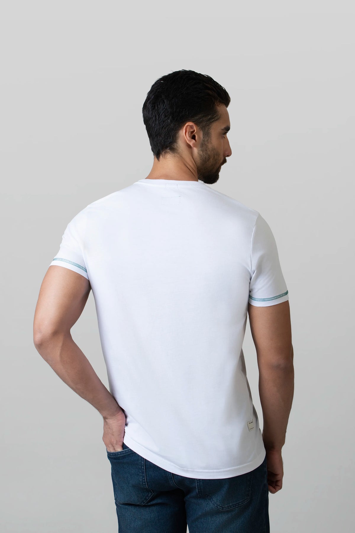 CAMISETA MANGA CORTA COLOR BLANCO OPTICO