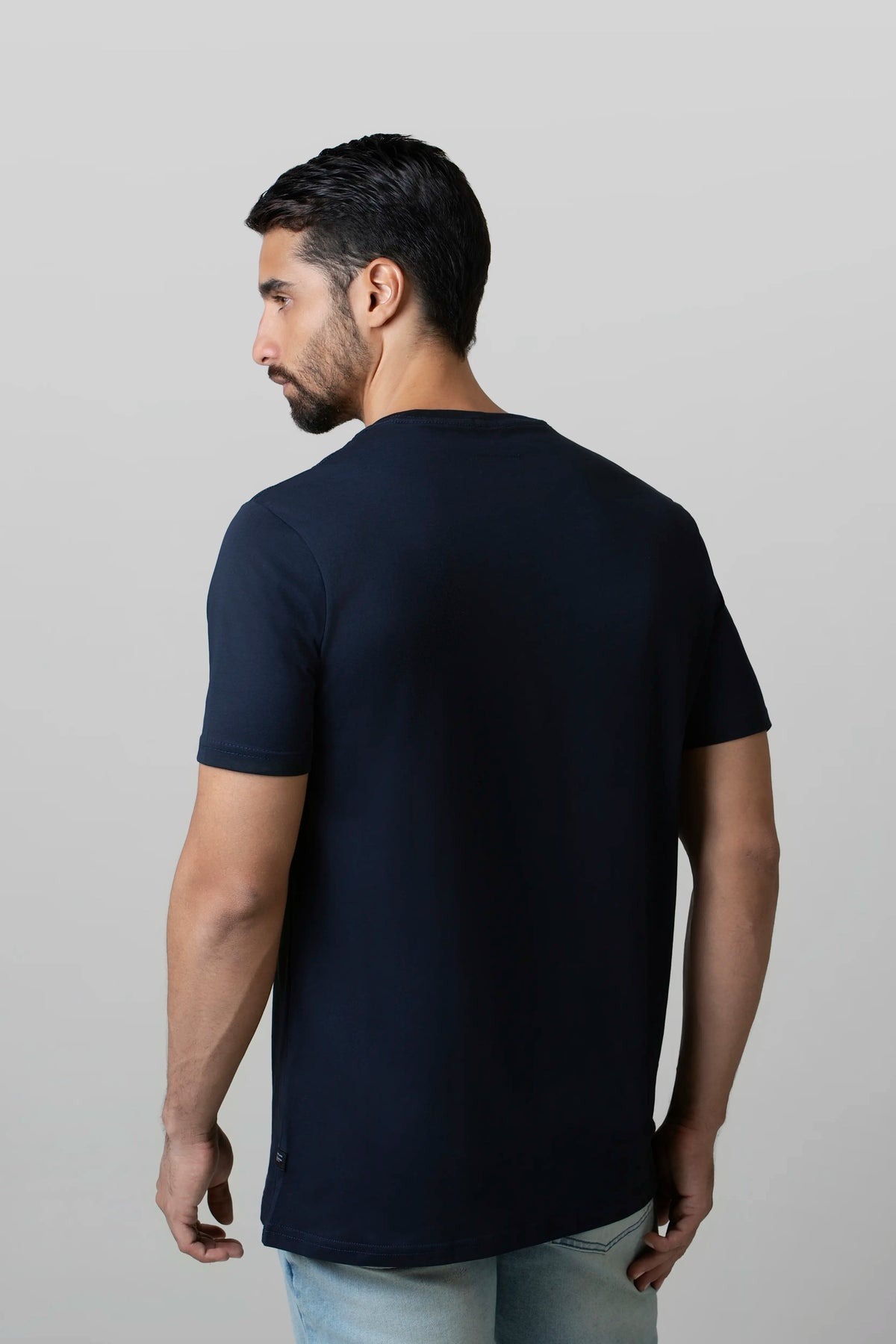 CAMISETA MANGA CORTA COLOR AZUL OSCURO